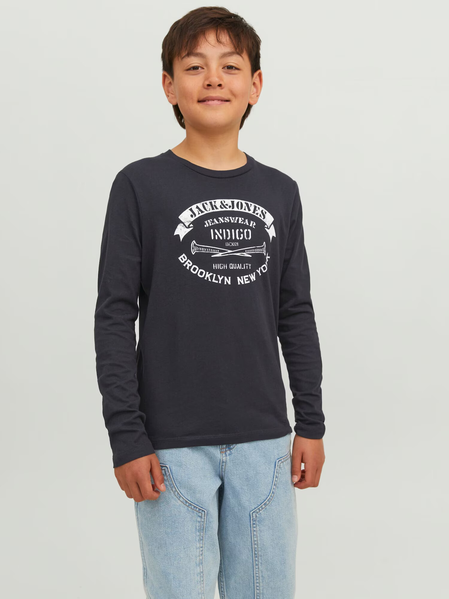 Jack & Jones Junior Majica črna / bela - Pepit.si