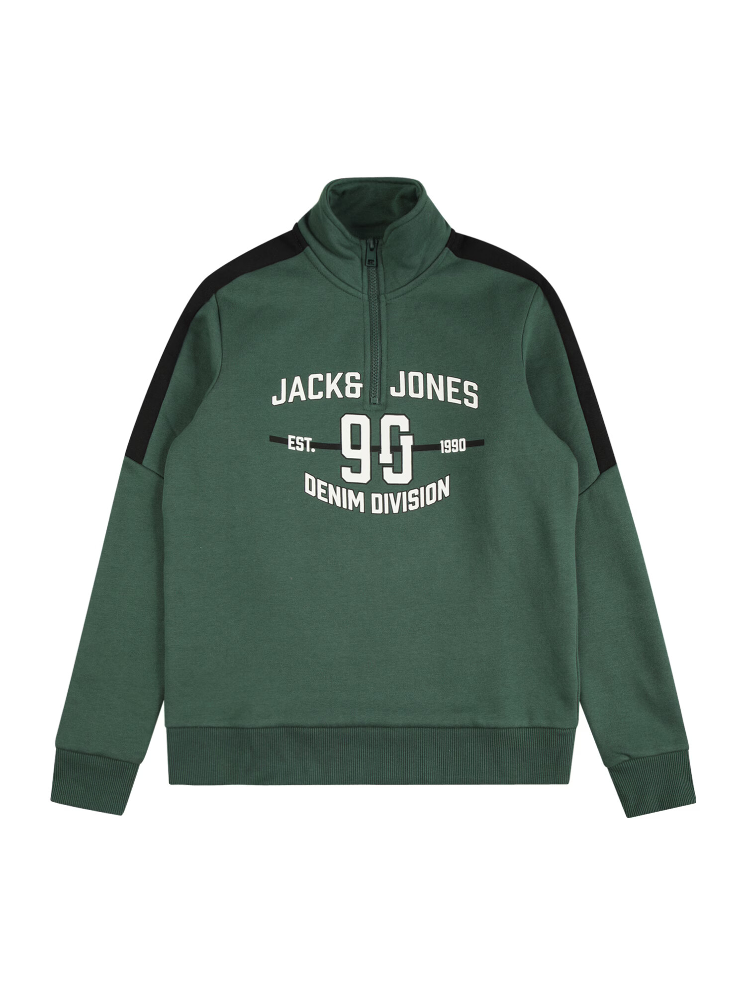 Jack & Jones Junior Majica 'DIVISION' temno zelena / črna / bela - Pepit.si