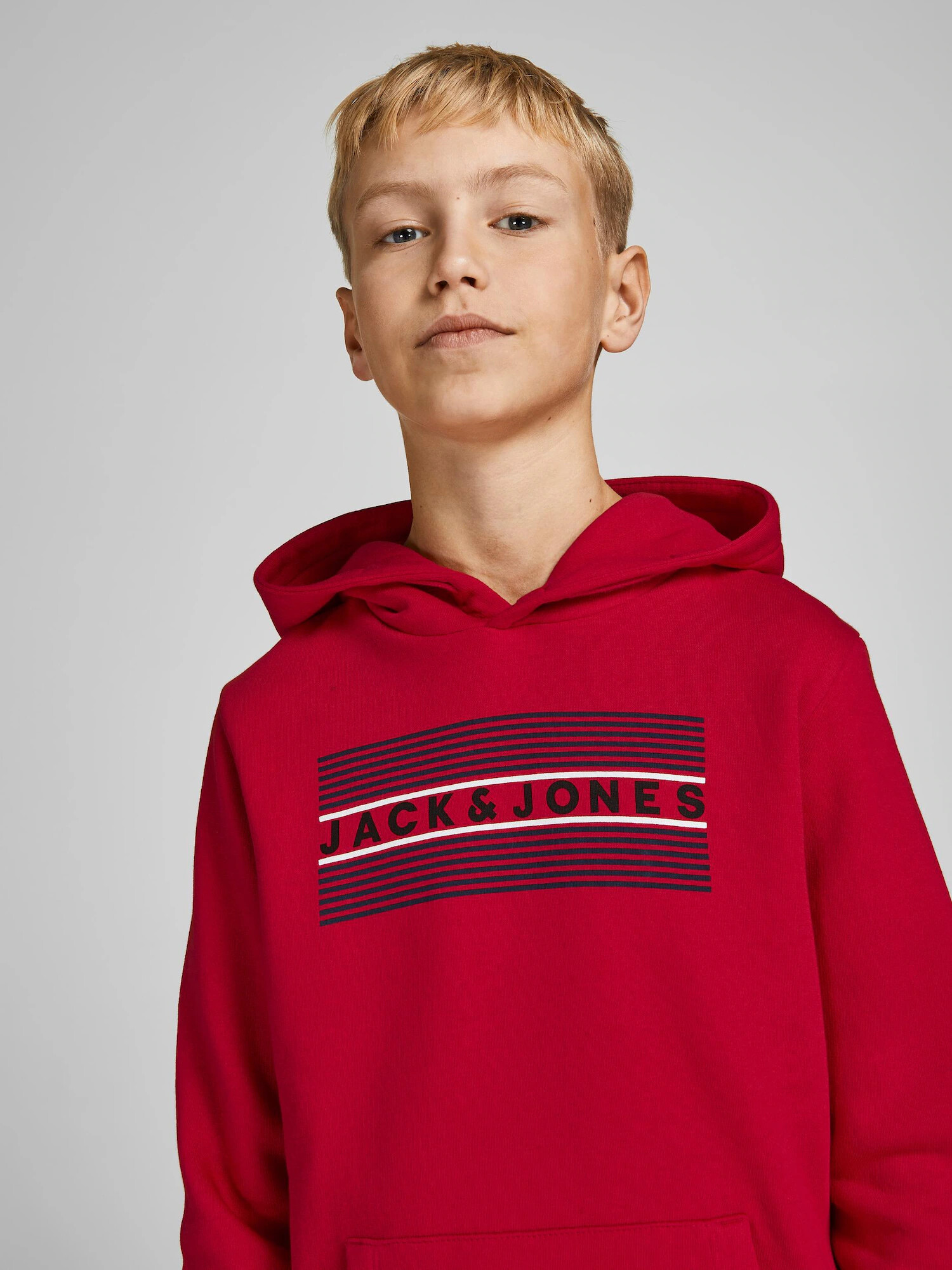 Jack & Jones Junior Majica grenada / črna / bela - Pepit.si