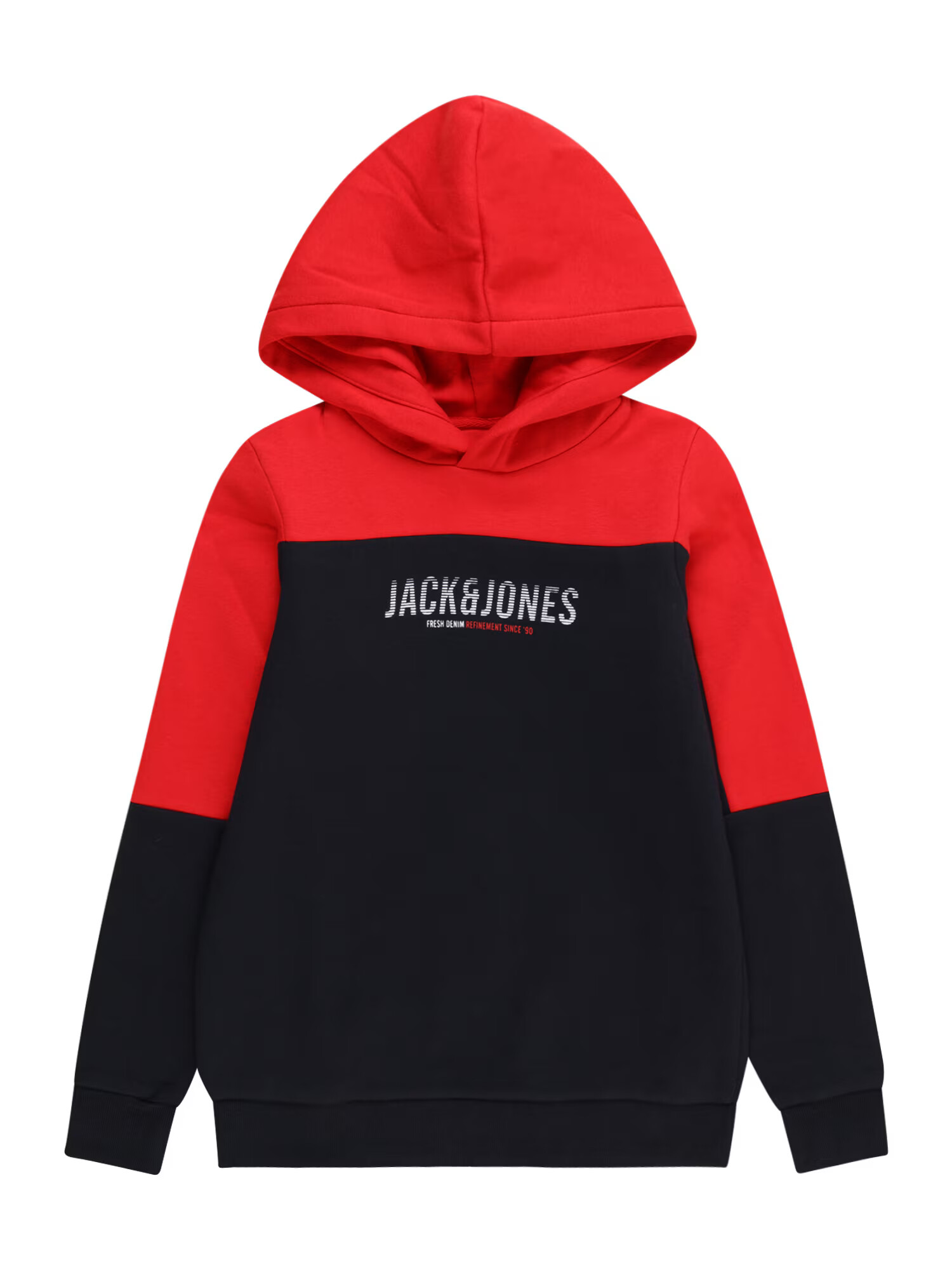 Jack & Jones Junior Majica 'Edan' mornarska / rdeča / bela - Pepit.si