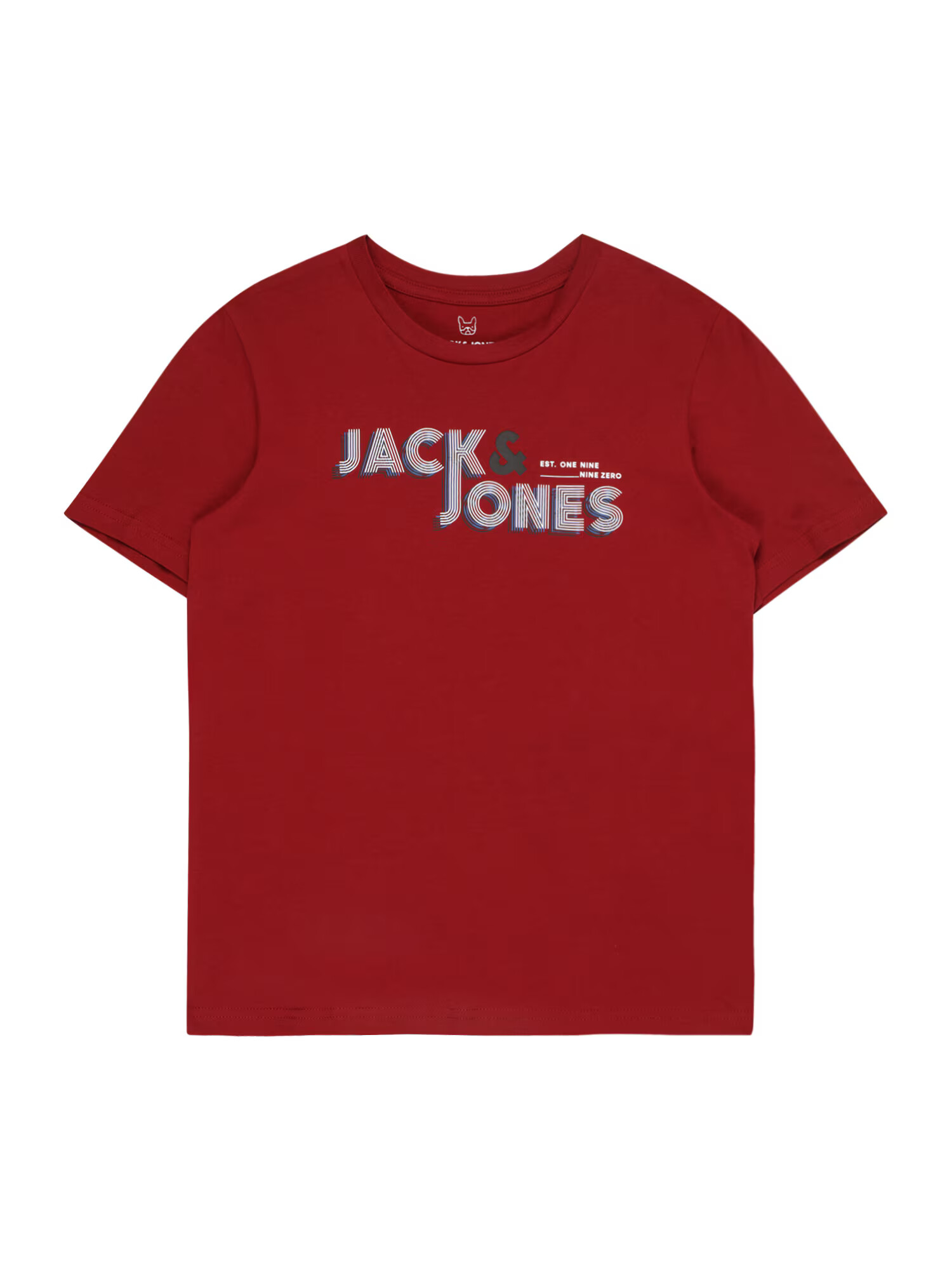 Jack & Jones Junior Majica 'FRIDAY' modra / temno siva / bordo / bela - Pepit.si