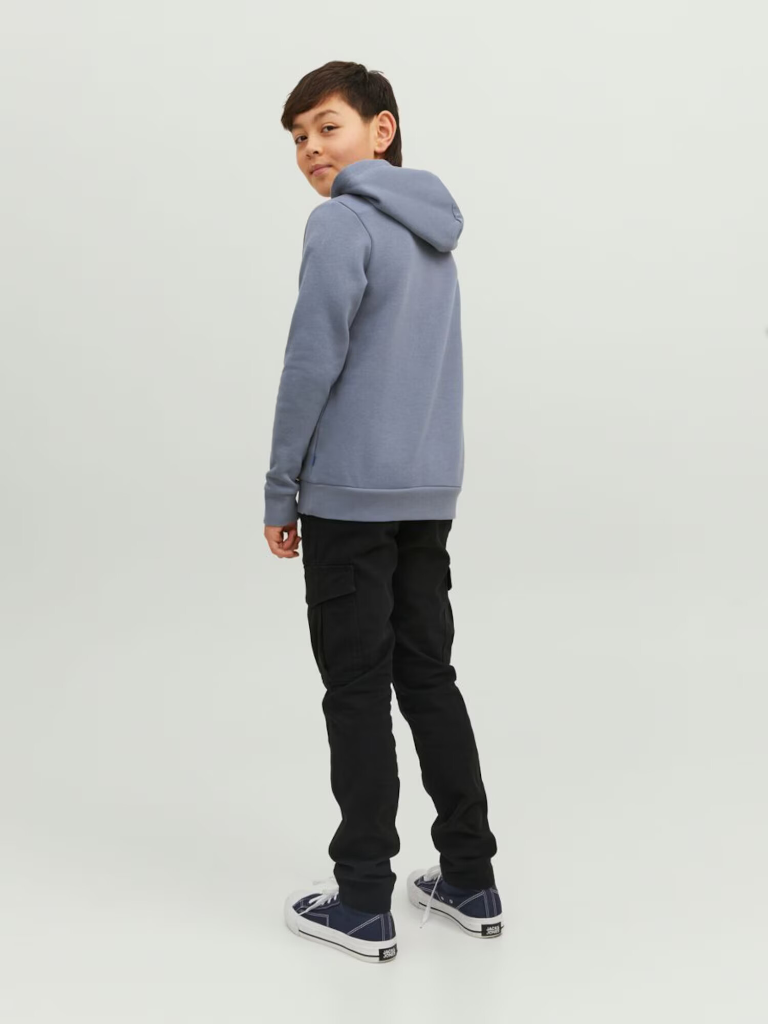 Jack & Jones Junior Majica golobje modra / bela - Pepit.si