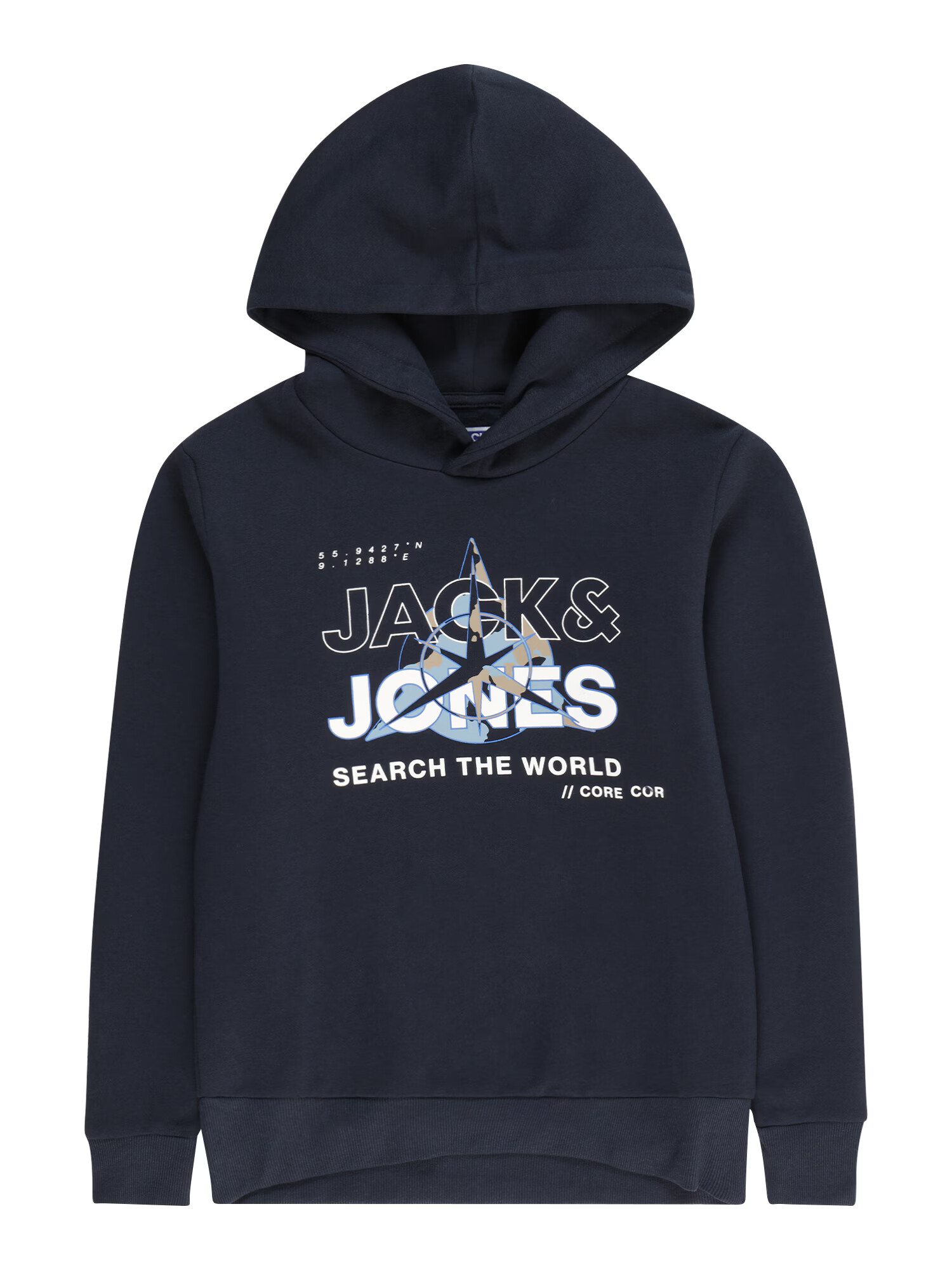 Jack & Jones Junior Majica 'HUNT' chamois / mornarska / svetlo modra / bela - Pepit.si