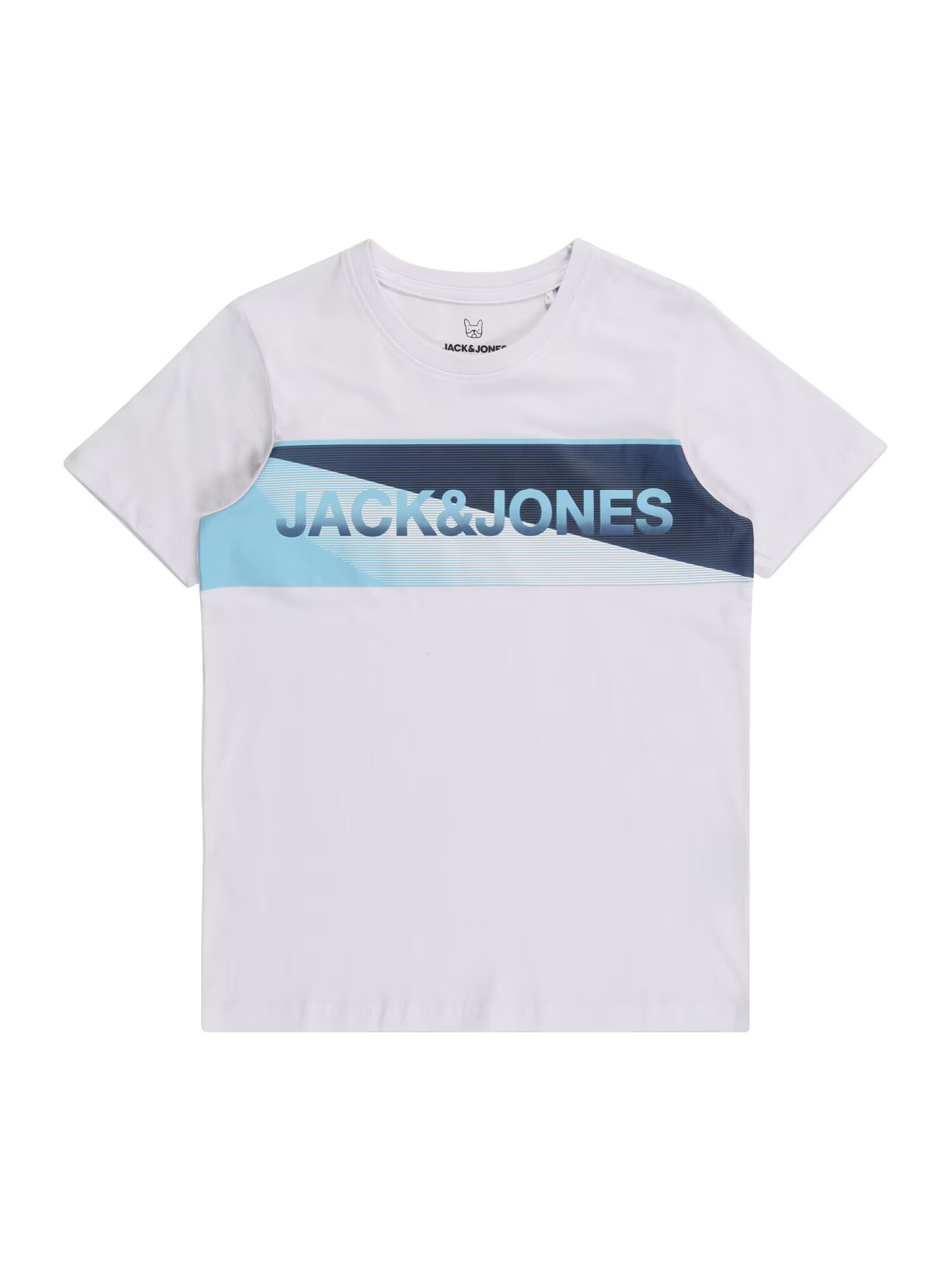 Jack & Jones Junior Majica 'JENSON' bela / mornarska / modra - Pepit.si