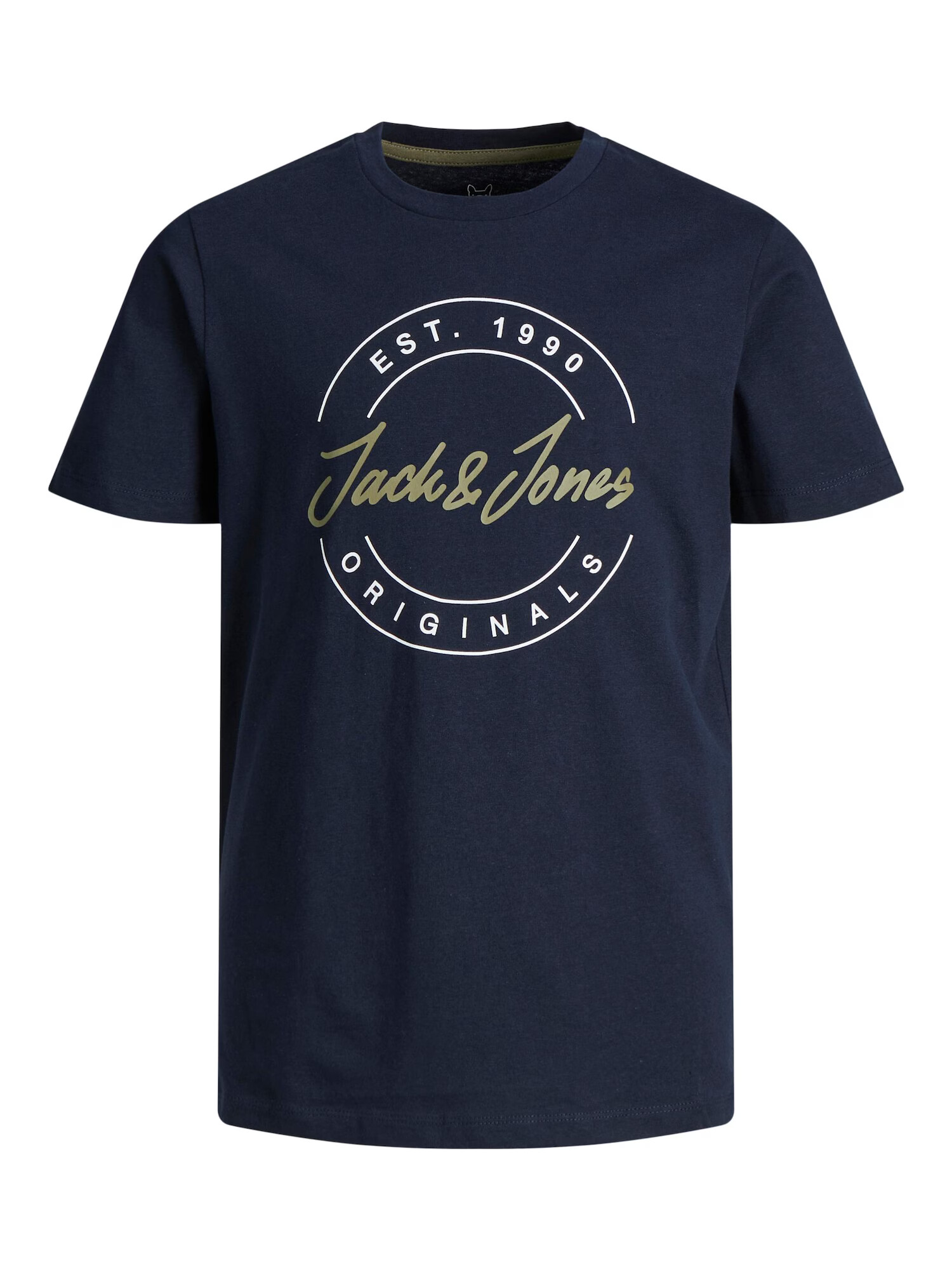 Jack & Jones Junior Majica 'Jerry' temno modra / kivi / bela - Pepit.si