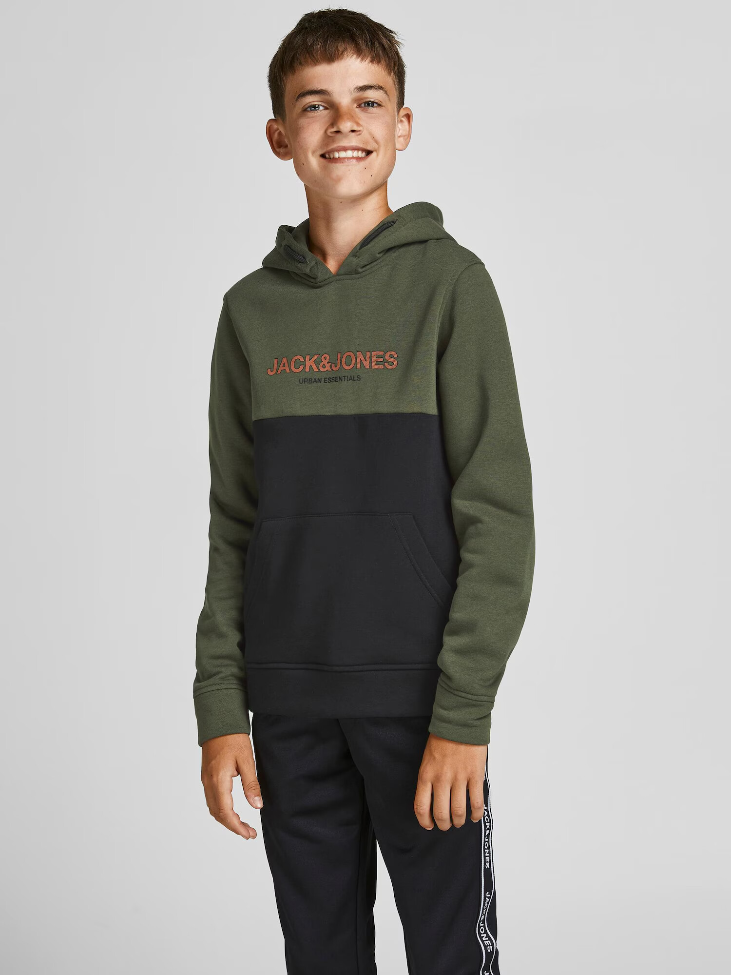 Jack & Jones Junior Majica kaki / oranžna / črna - Pepit.si