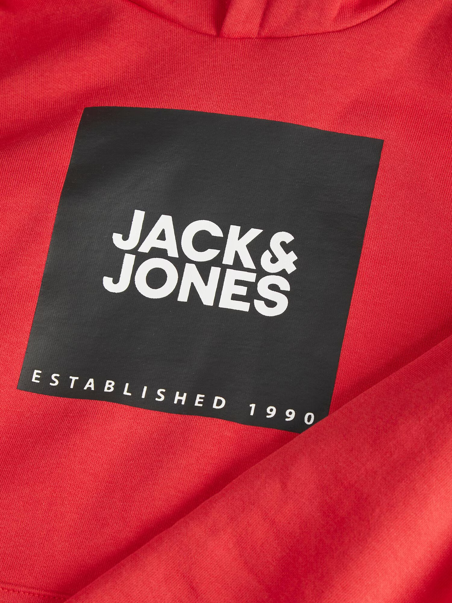 Jack & Jones Junior Majica 'Lock' rdeča / črna / bela - Pepit.si