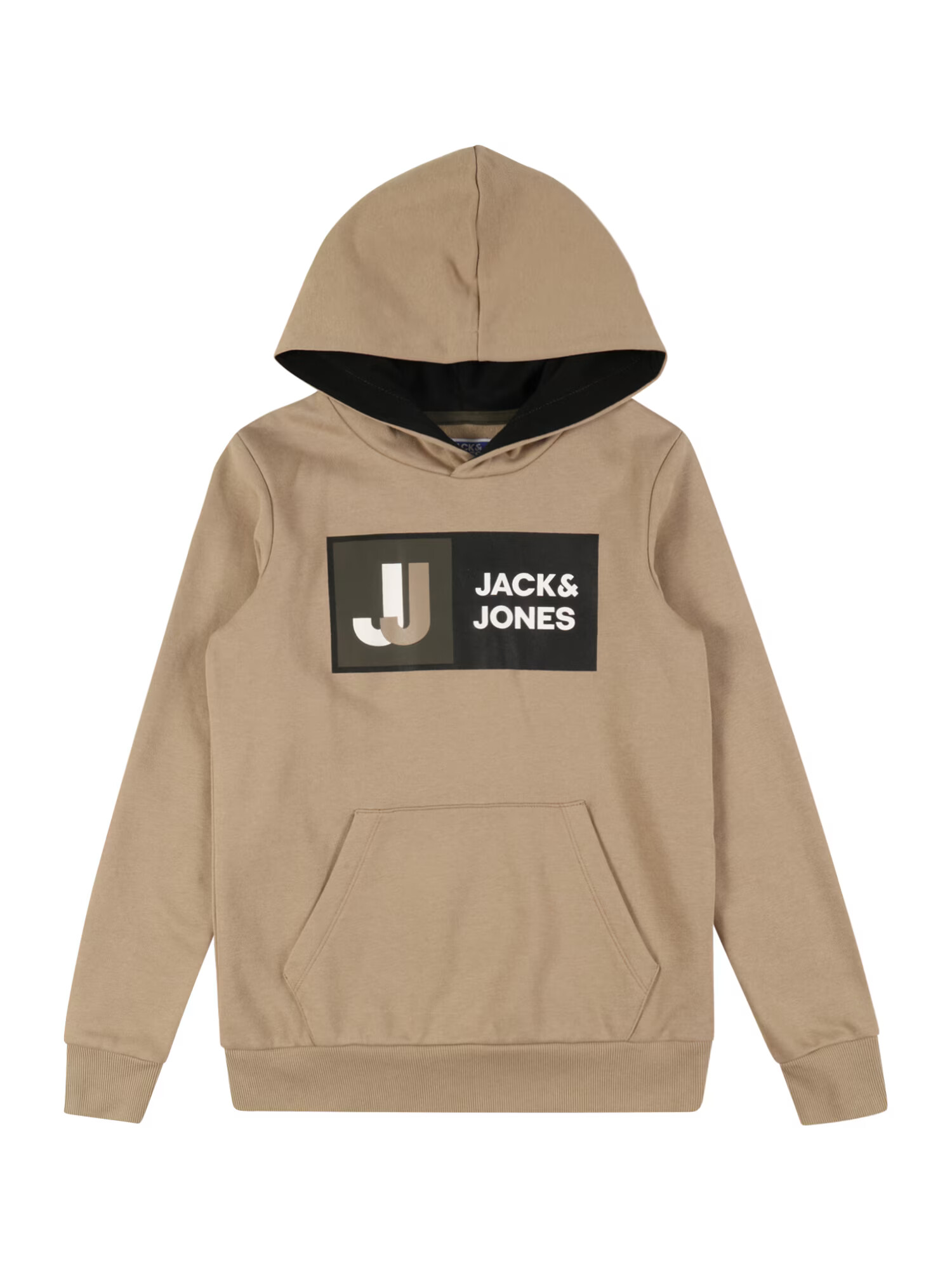 Jack & Jones Junior Majica 'LOGAN' kamela / zelena / črna / bela - Pepit.si