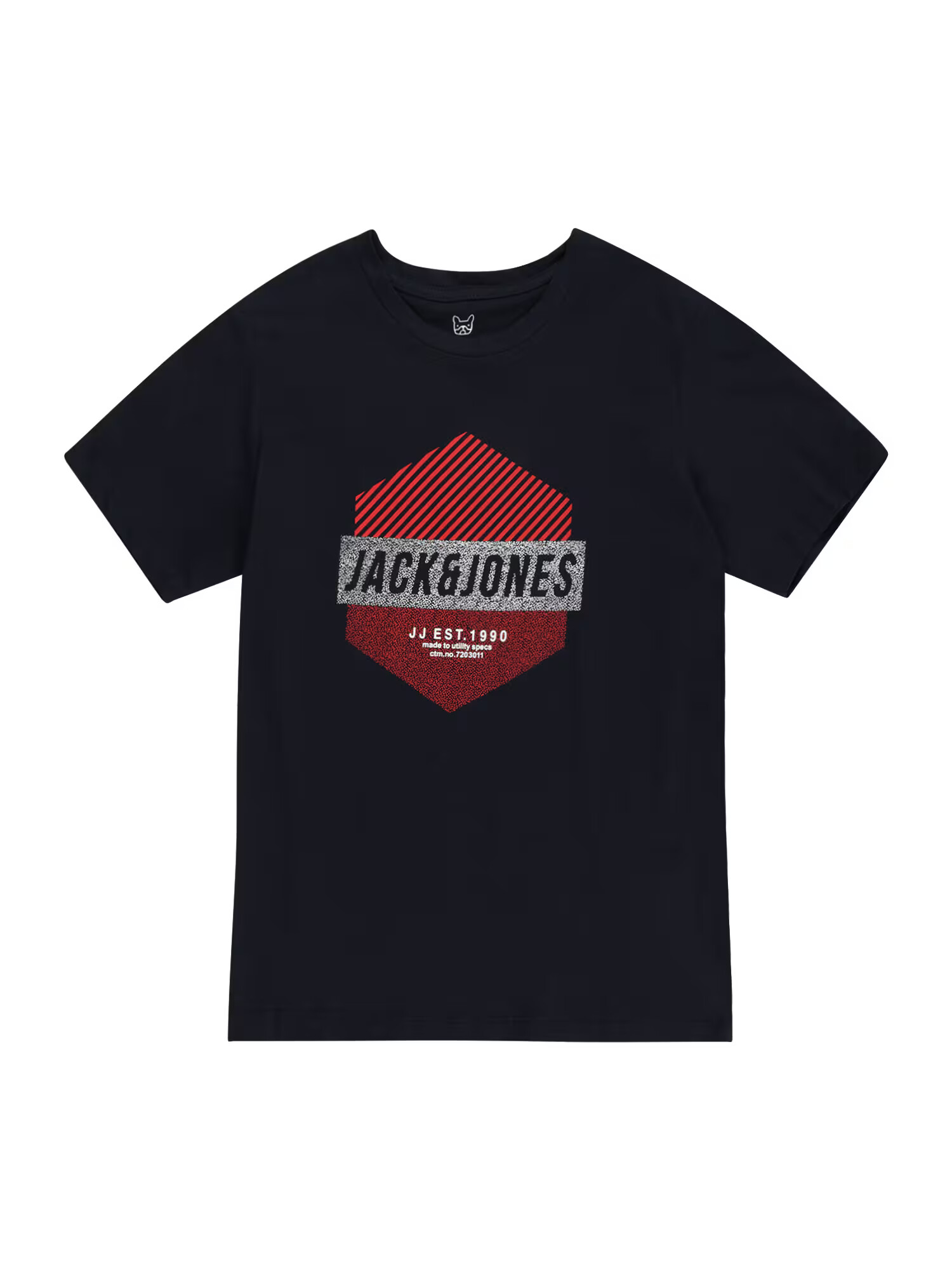 Jack & Jones Junior Majica 'Meraj' mornarska / rdeča / bela - Pepit.si