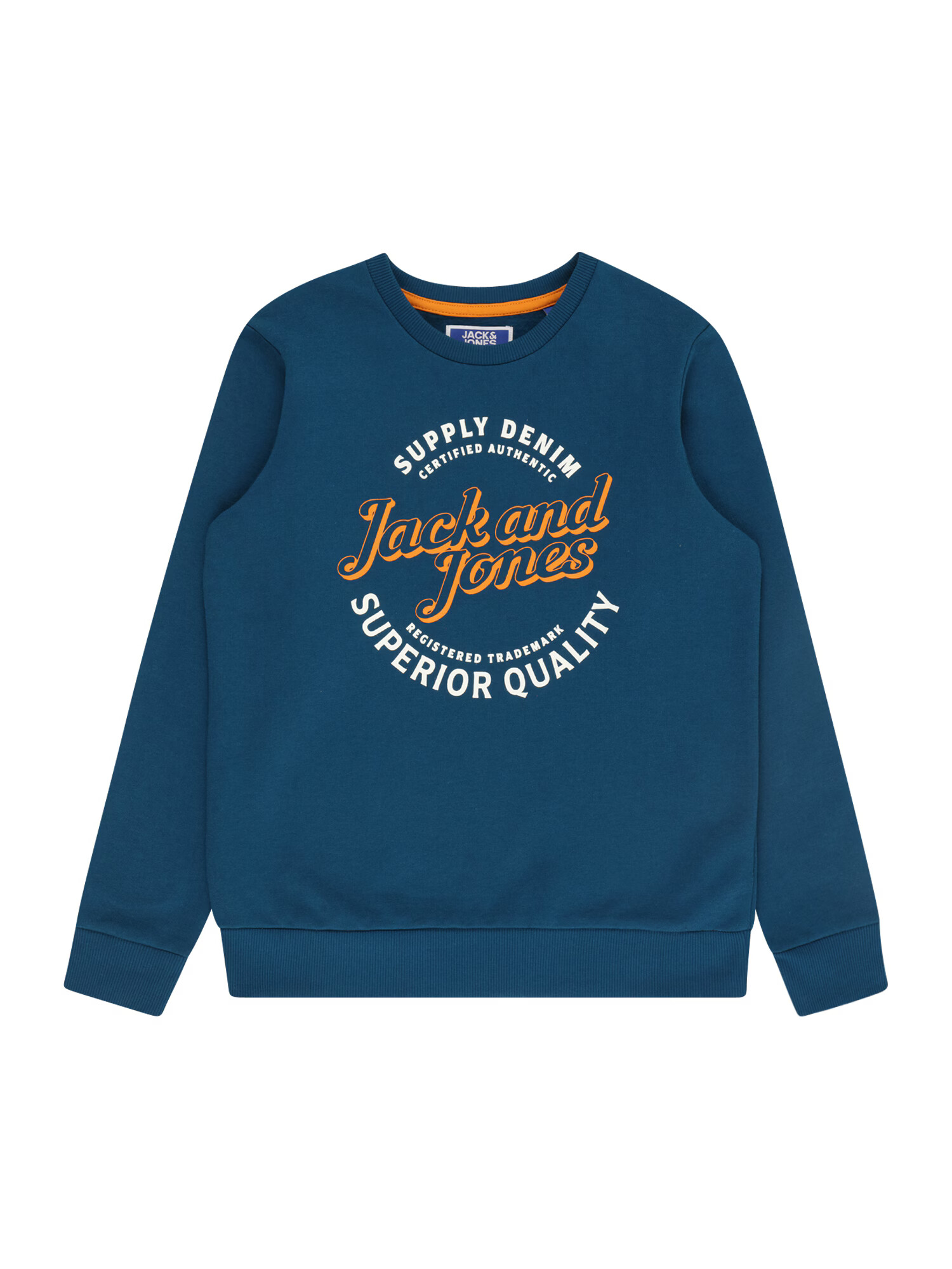 Jack & Jones Junior Majica 'MIKK' temno modra / oranžna / bela - Pepit.si