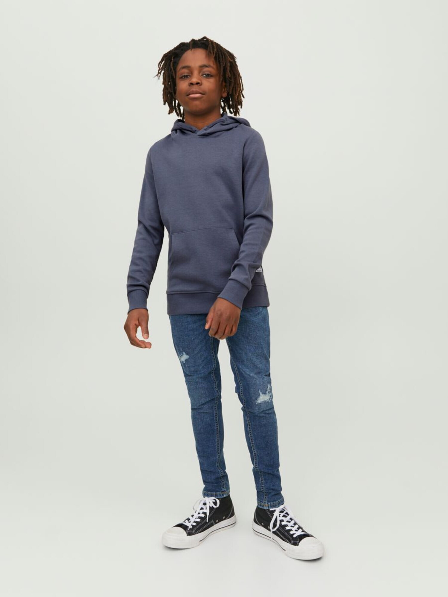 Jack & Jones Junior Majica modra / bela - Pepit.si