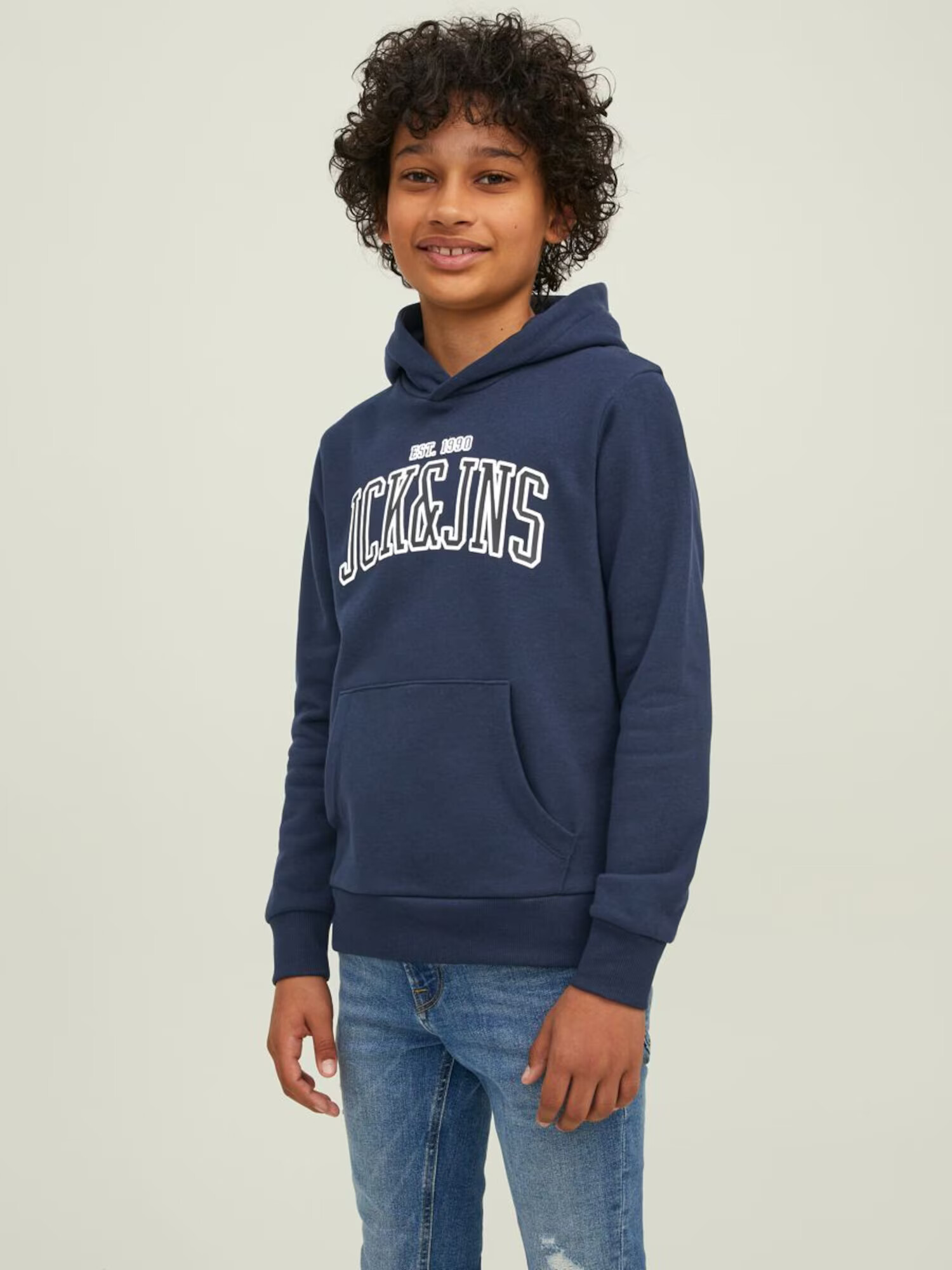 Jack & Jones Junior Majica mornarska / bela - Pepit.si