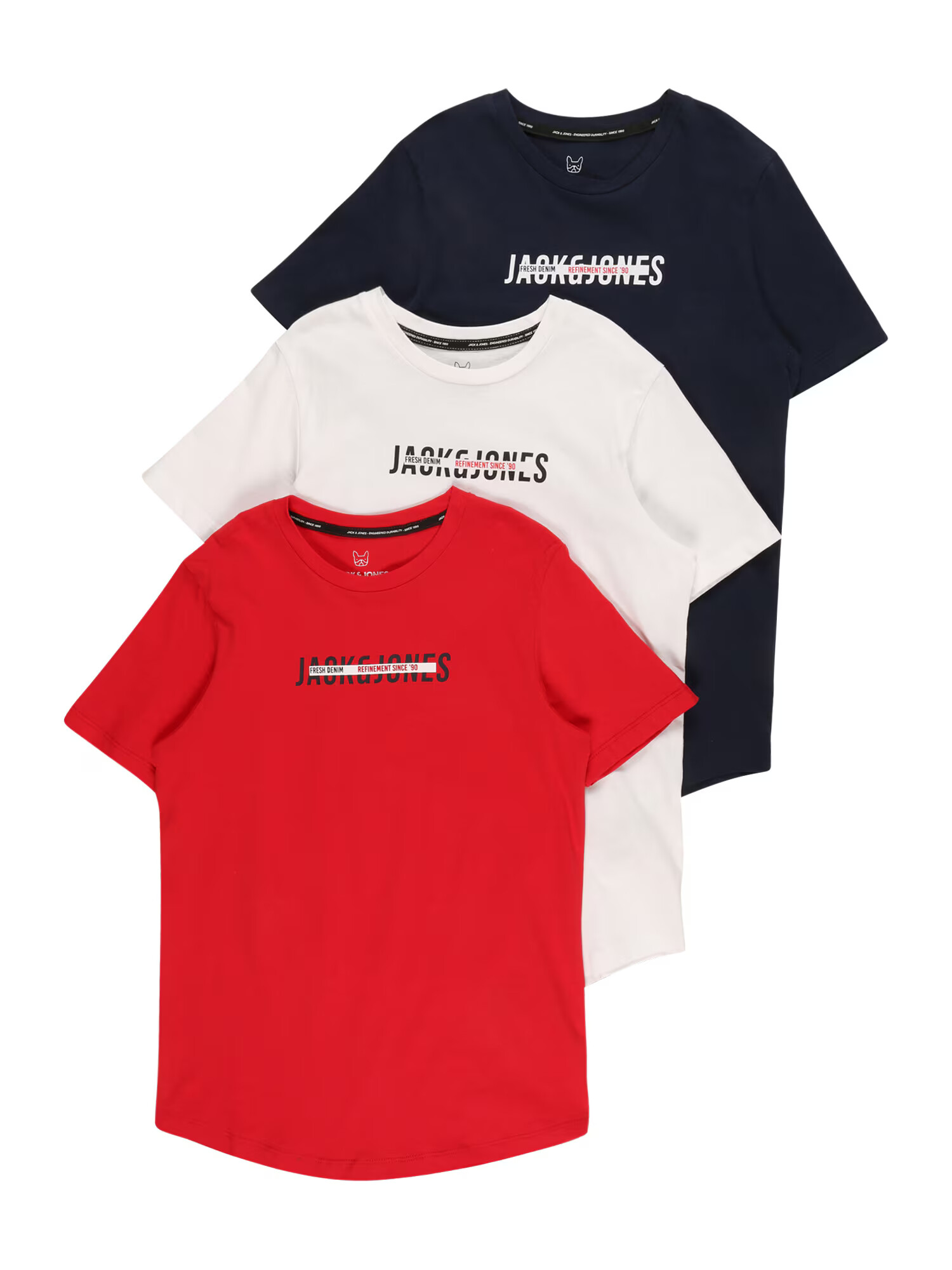 Jack & Jones Junior Majica mornarska / rdeča / črna / bela - Pepit.si