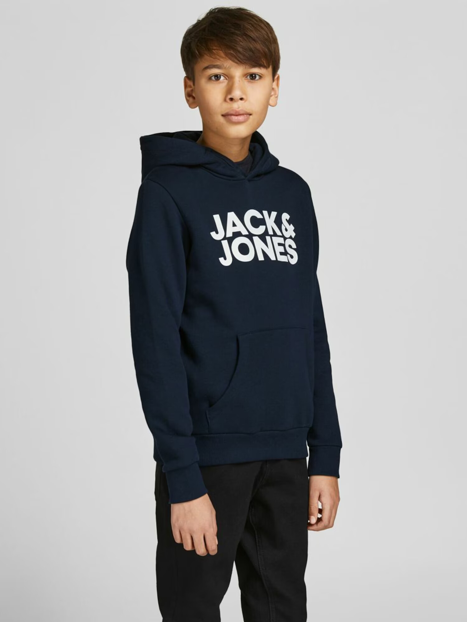 Jack & Jones Junior Majica mornarska / črna / bela - Pepit.si