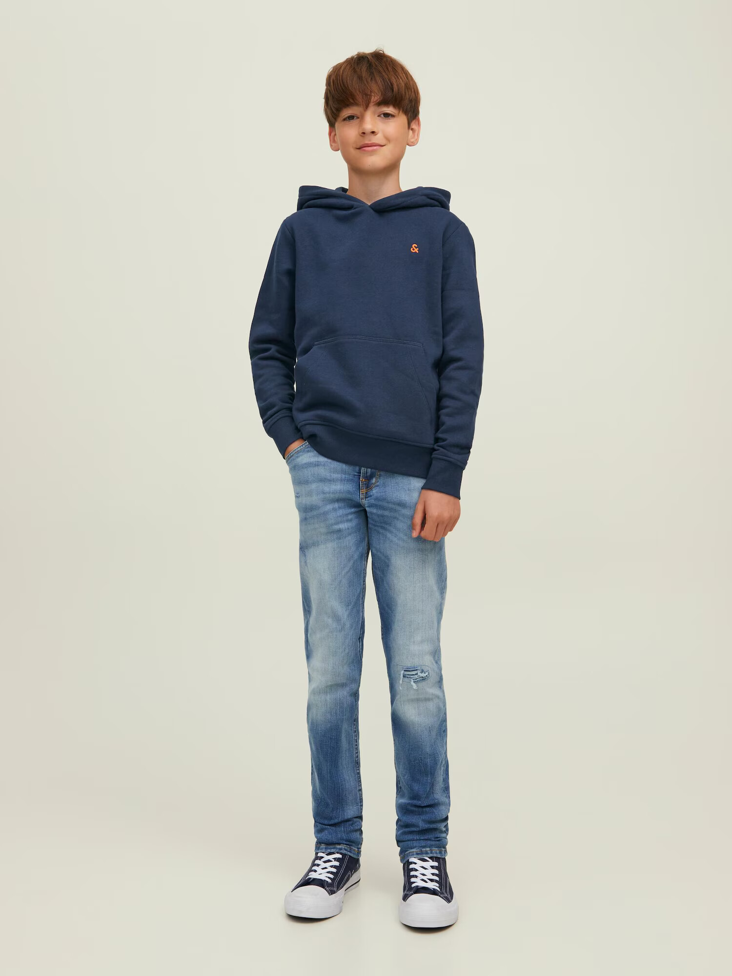 Jack & Jones Junior Majica mornarska / oranžna - Pepit.si