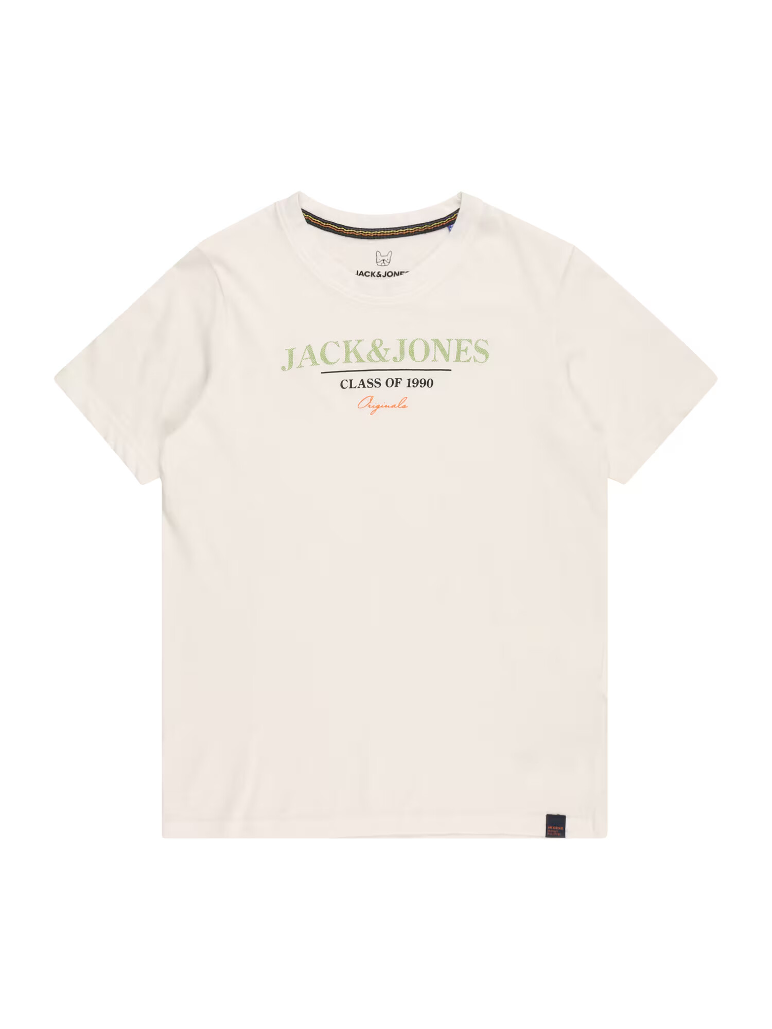 Jack & Jones Junior Majica svetlo zelena / korala / črna / naravno bela - Pepit.si