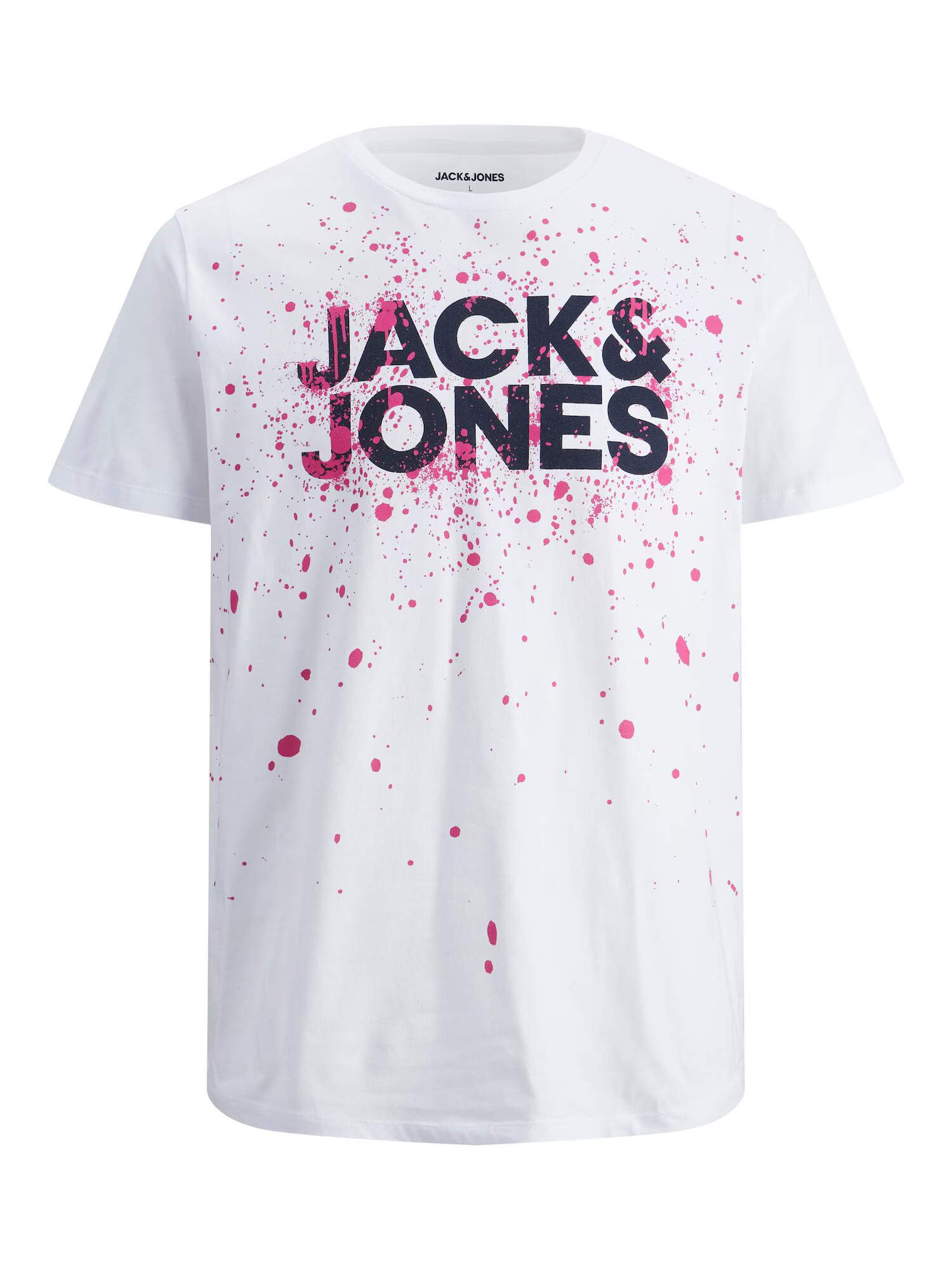 Jack & Jones Junior Majica 'New Splash' bela / roza / črna - Pepit.si