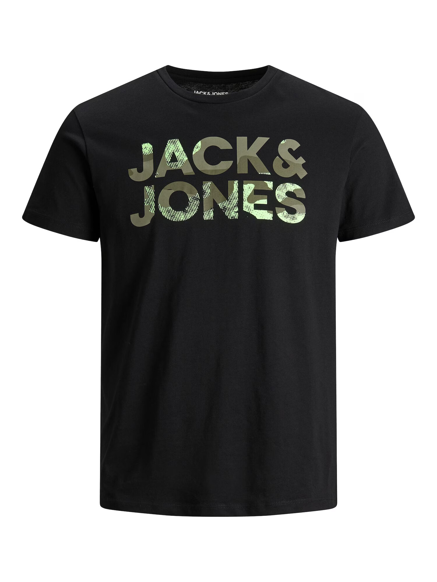 Jack & Jones Junior Majica 'Oldier' črna / kaki / meta - Pepit.si