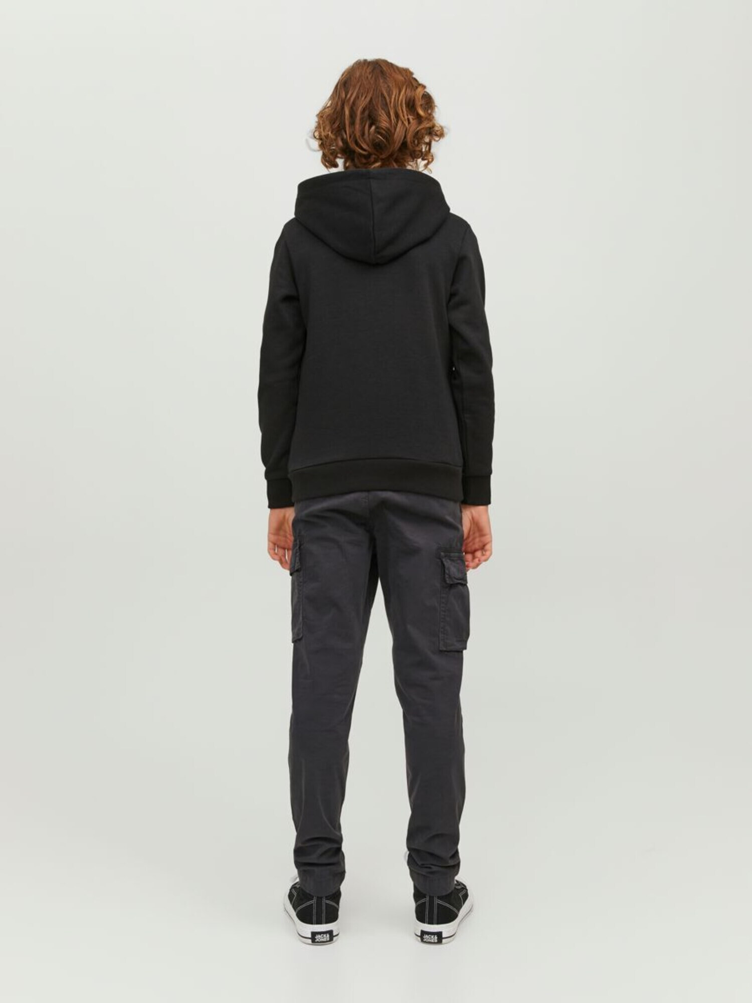 Jack & Jones Junior Majica oranžna / črna / bela - Pepit.si