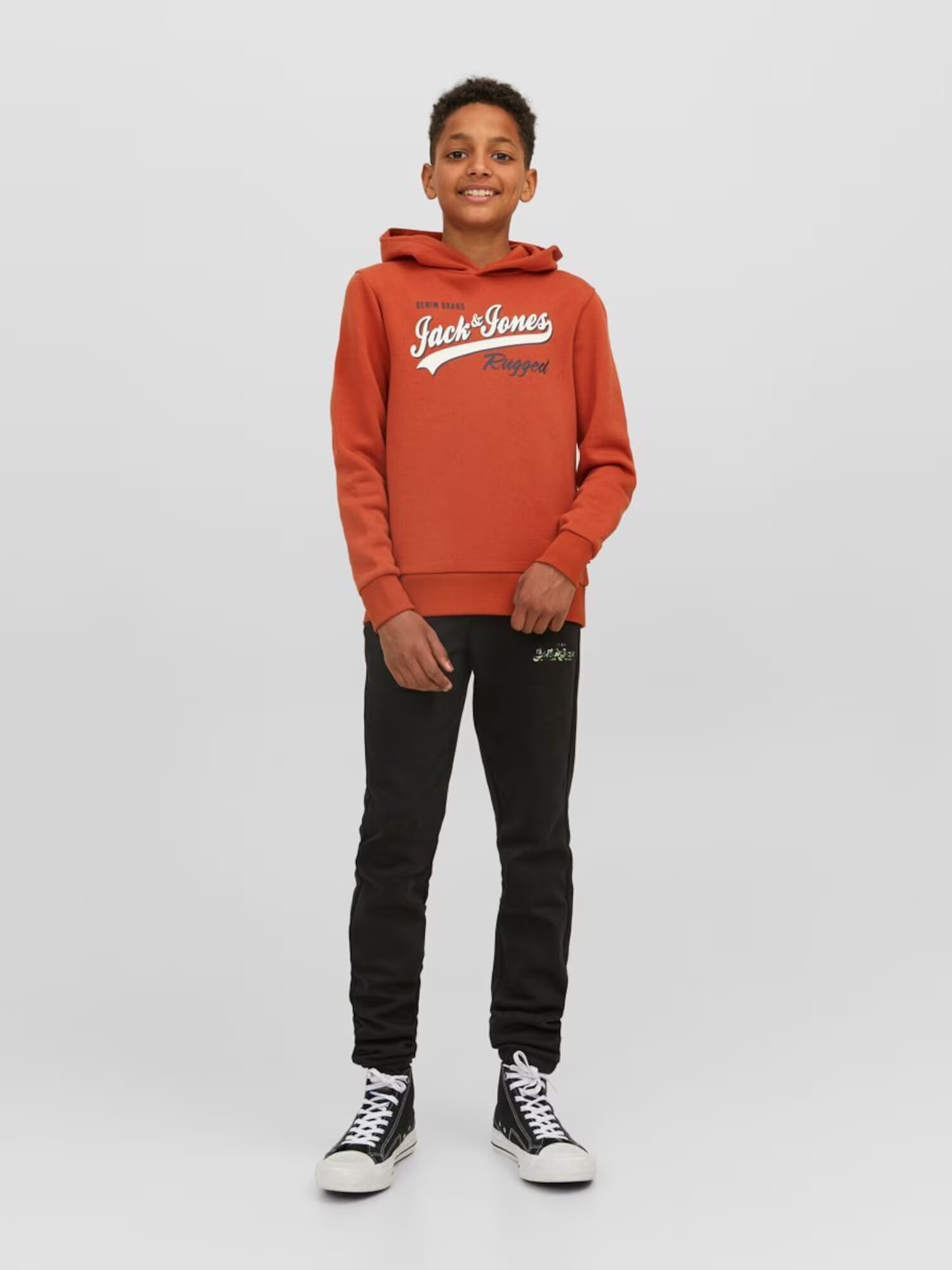 Jack & Jones Junior Majica oranžna / rjasto rdeča - Pepit.si