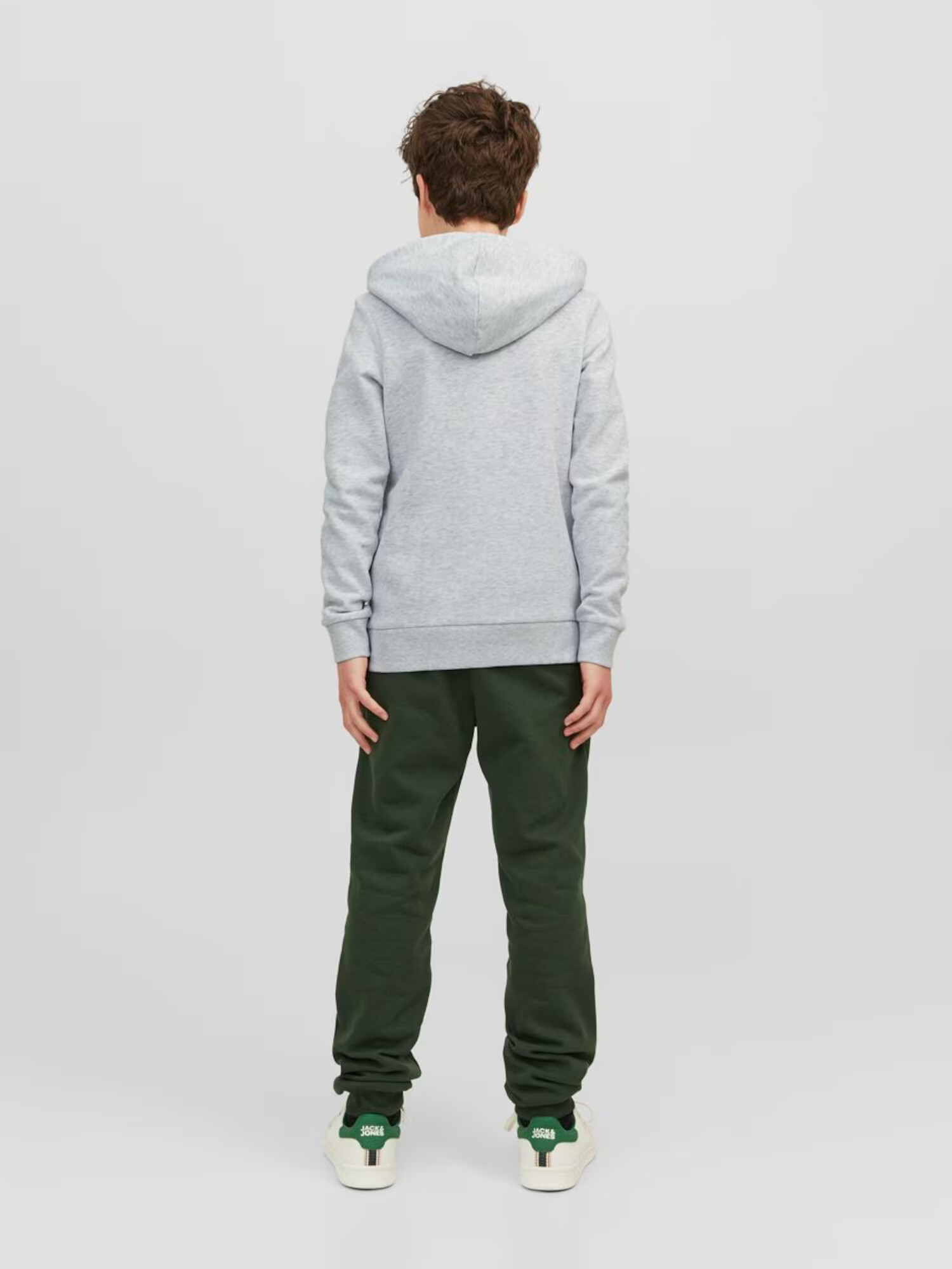 Jack & Jones Junior Majica pegasto siva / črna - Pepit.si