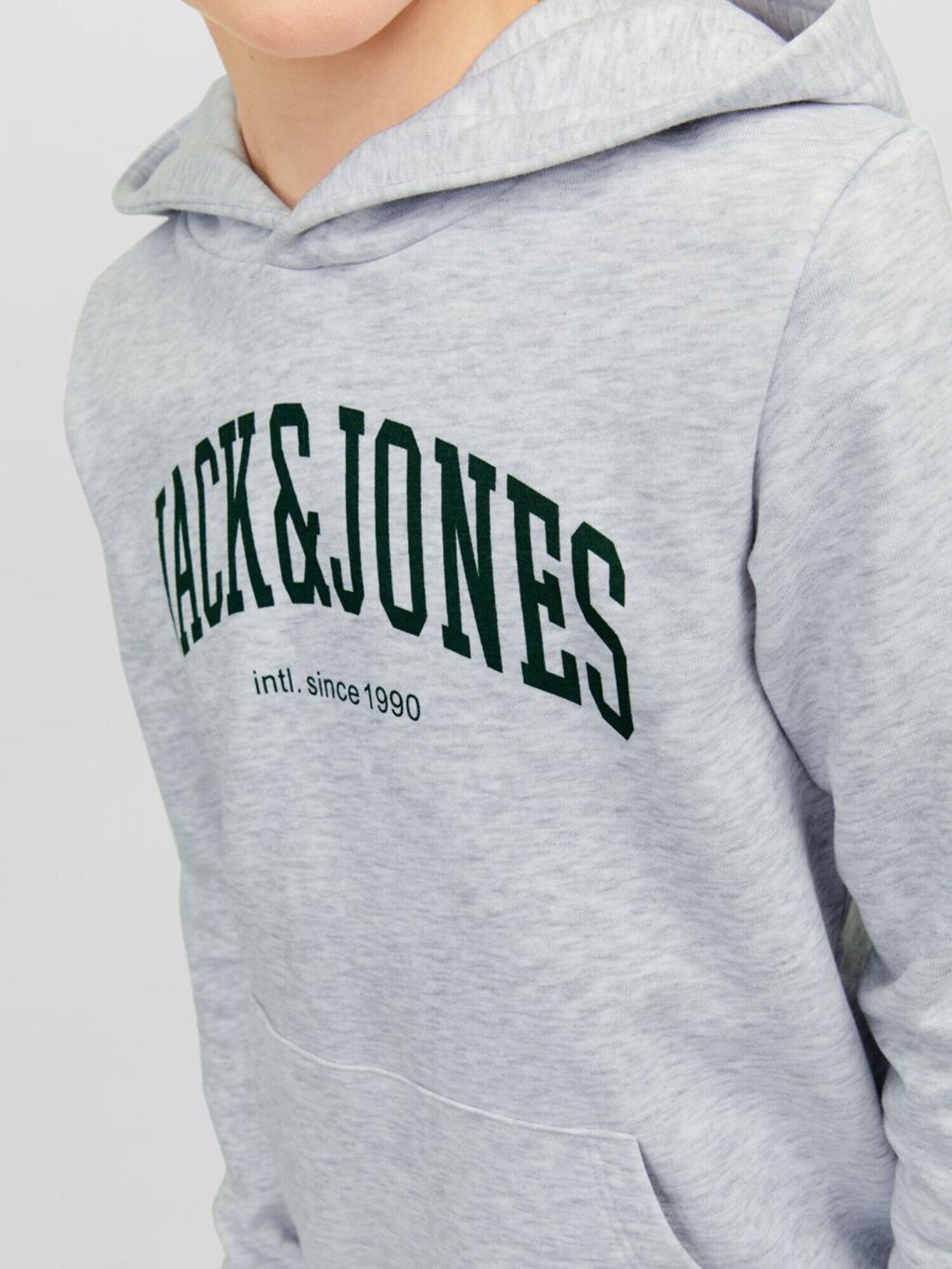 Jack & Jones Junior Majica pegasto siva / črna - Pepit.si