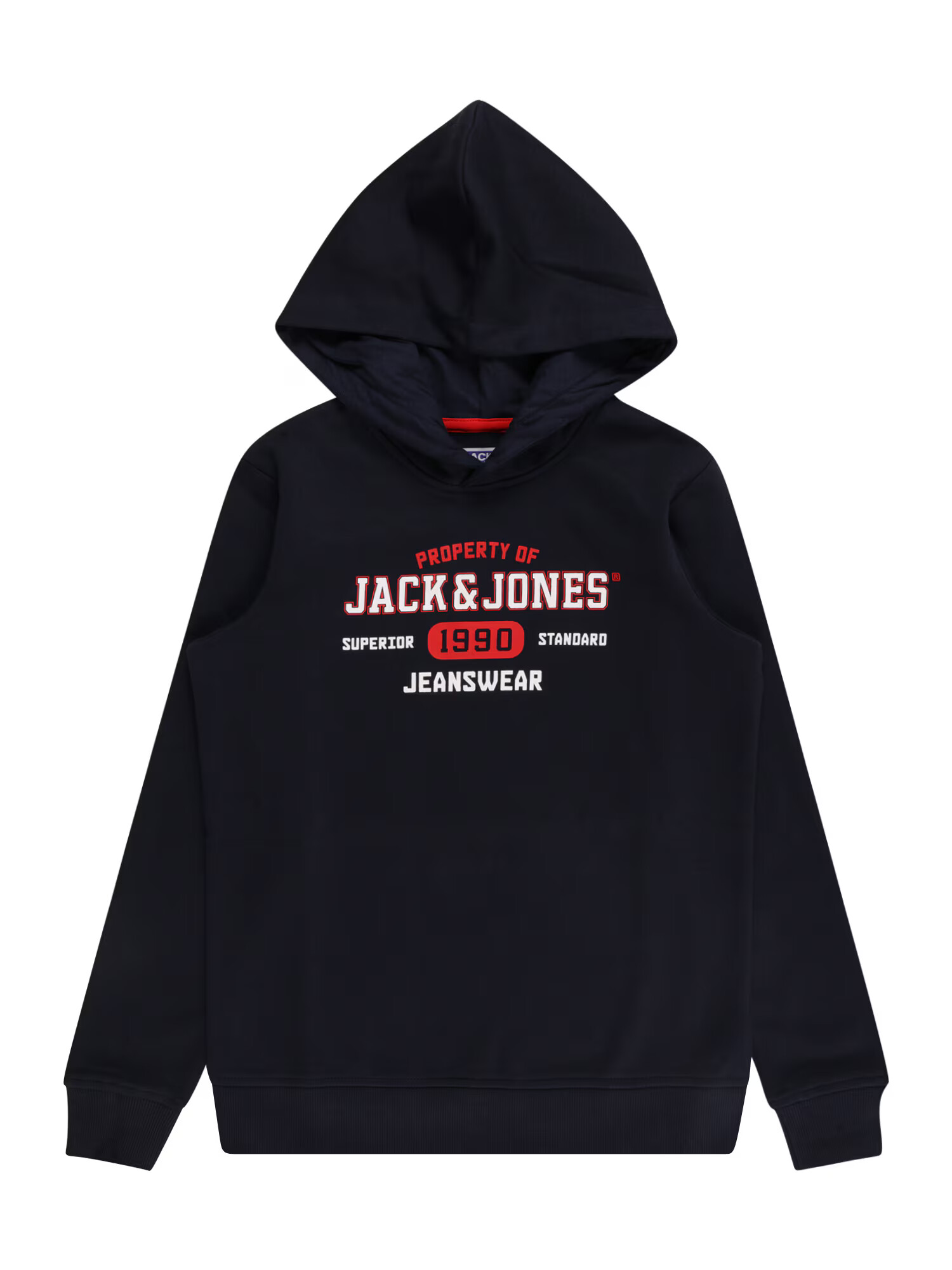 Jack & Jones Junior Majica rdeča / vinsko rdeča / črna / bela - Pepit.si