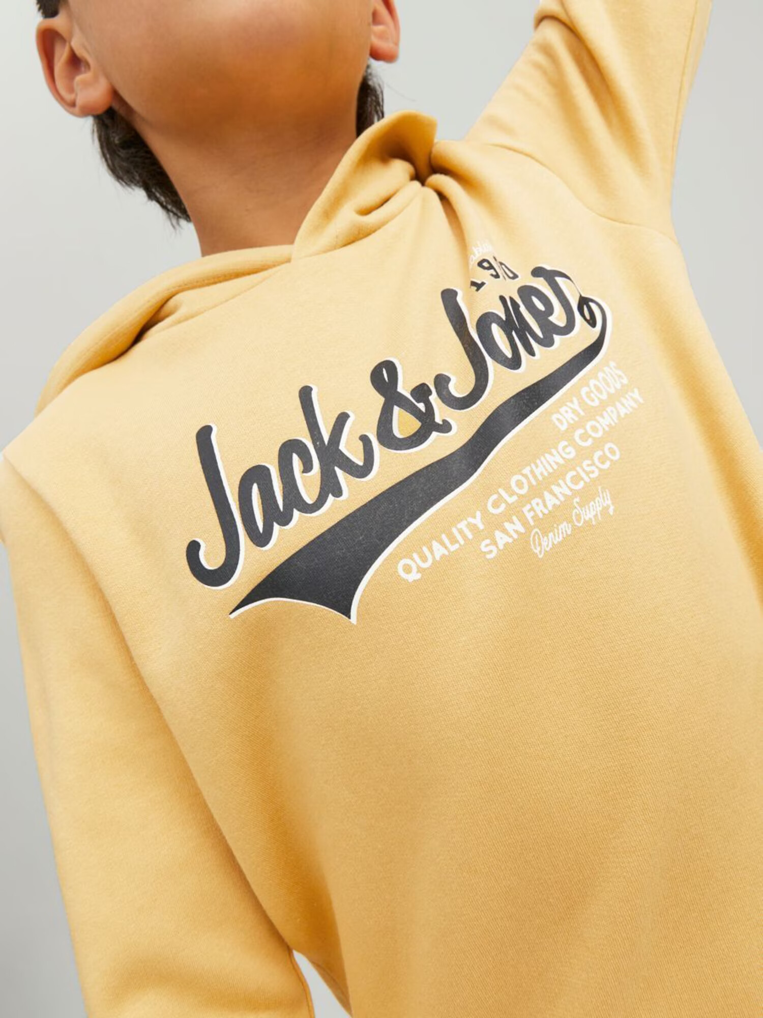 Jack & Jones Junior Majica rumena / siva / bela - Pepit.si