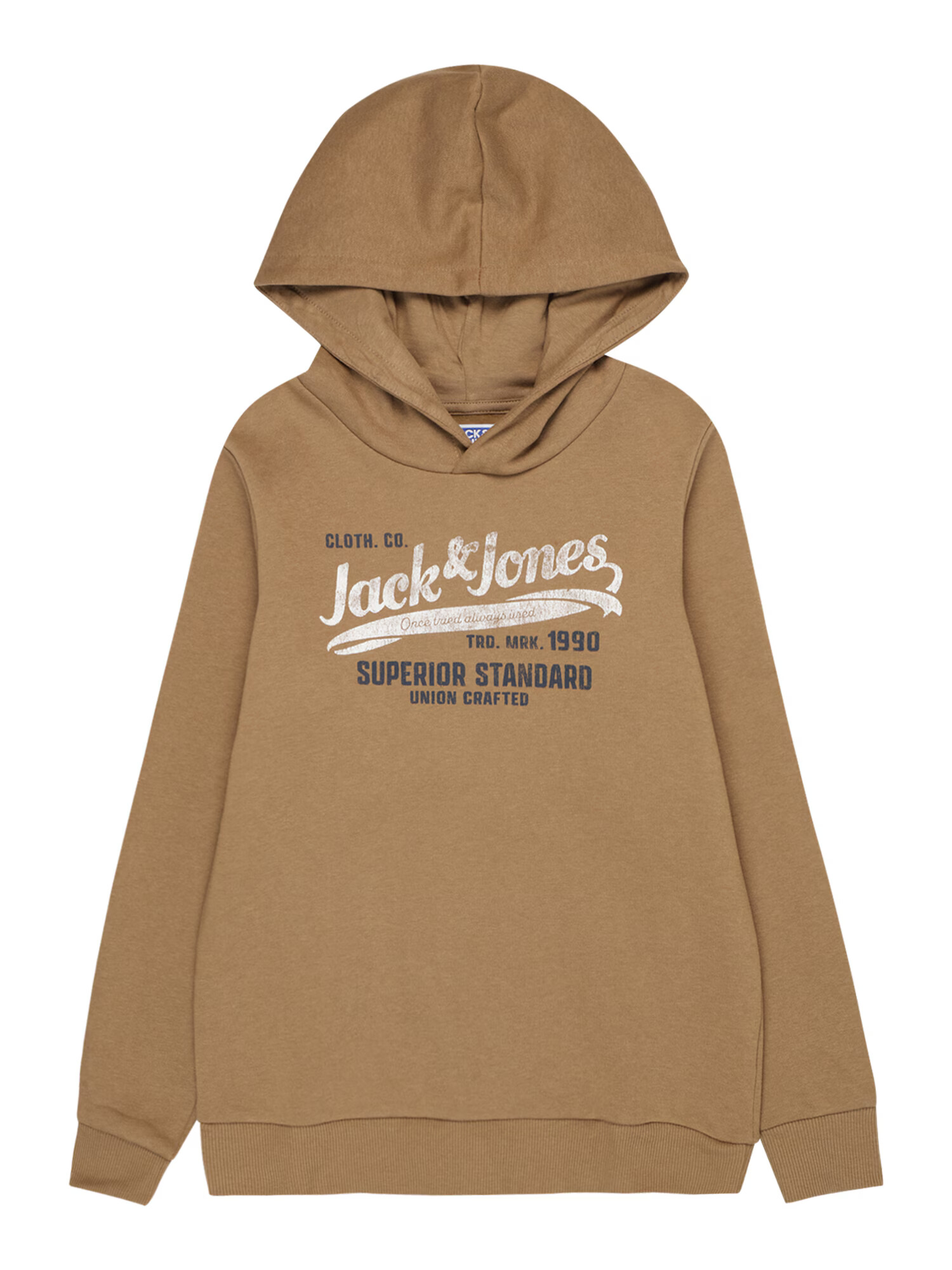 Jack & Jones Junior Majica svetlo rjava / bazaltno siva / off-bela - Pepit.si