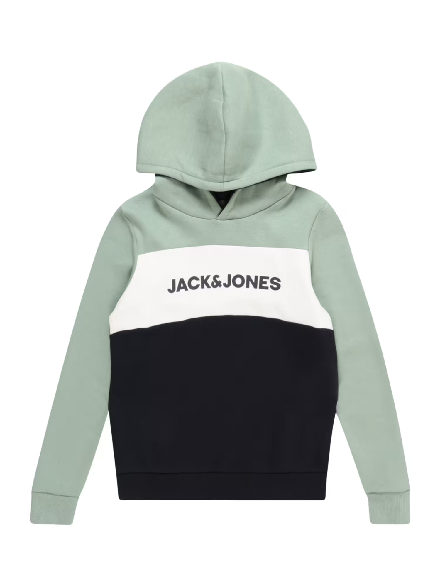 Jack & Jones Junior Majica svetlo zelena / črna / bela - Pepit.si