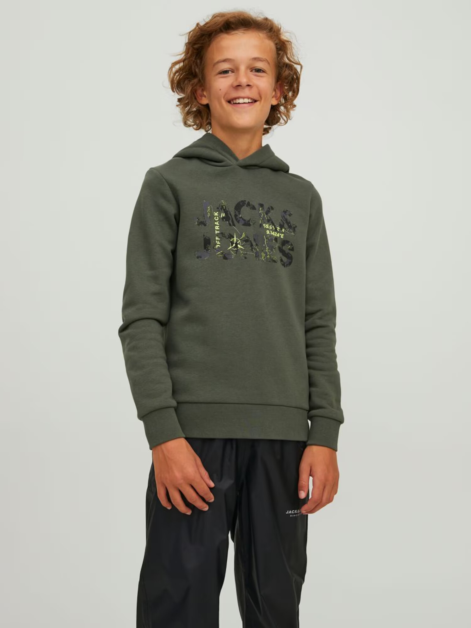 Jack & Jones Junior Majica 'Tech' sepija / rumena / antracit / kaki - Pepit.si