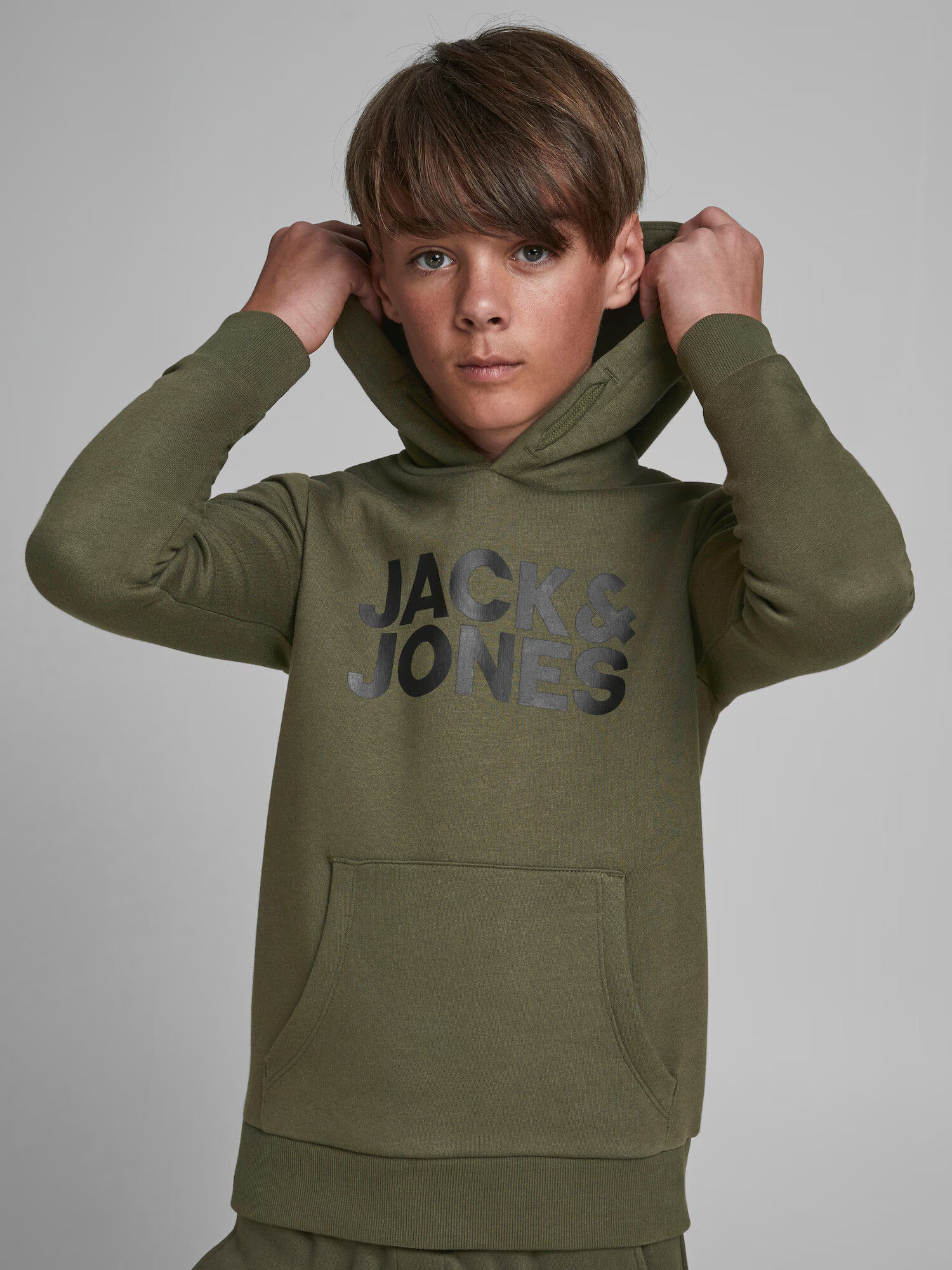 Jack & Jones Junior Majica temno zelena / črna - Pepit.si