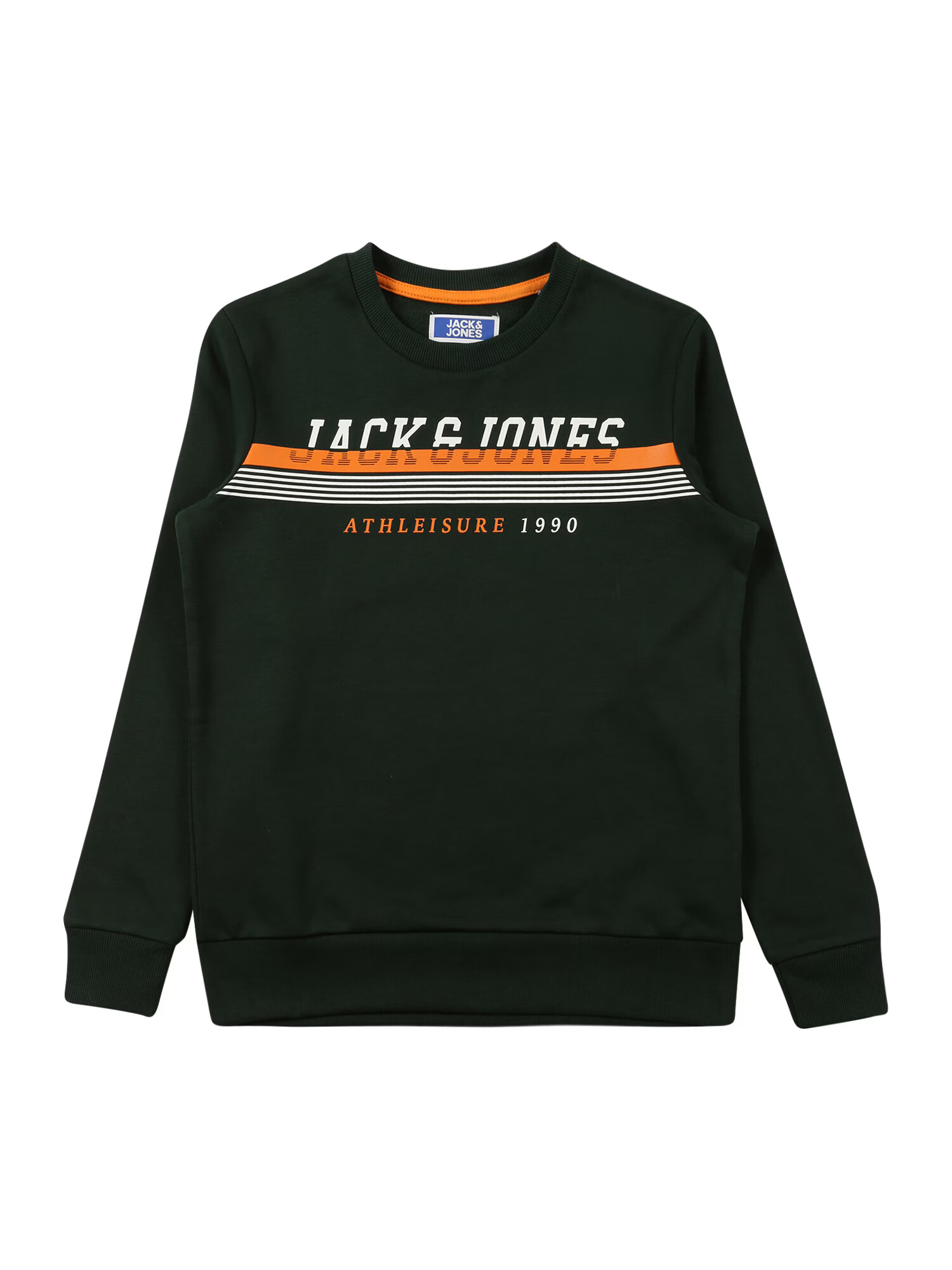 Jack & Jones Junior Majica temno zelena / oranžna / bela - Pepit.si