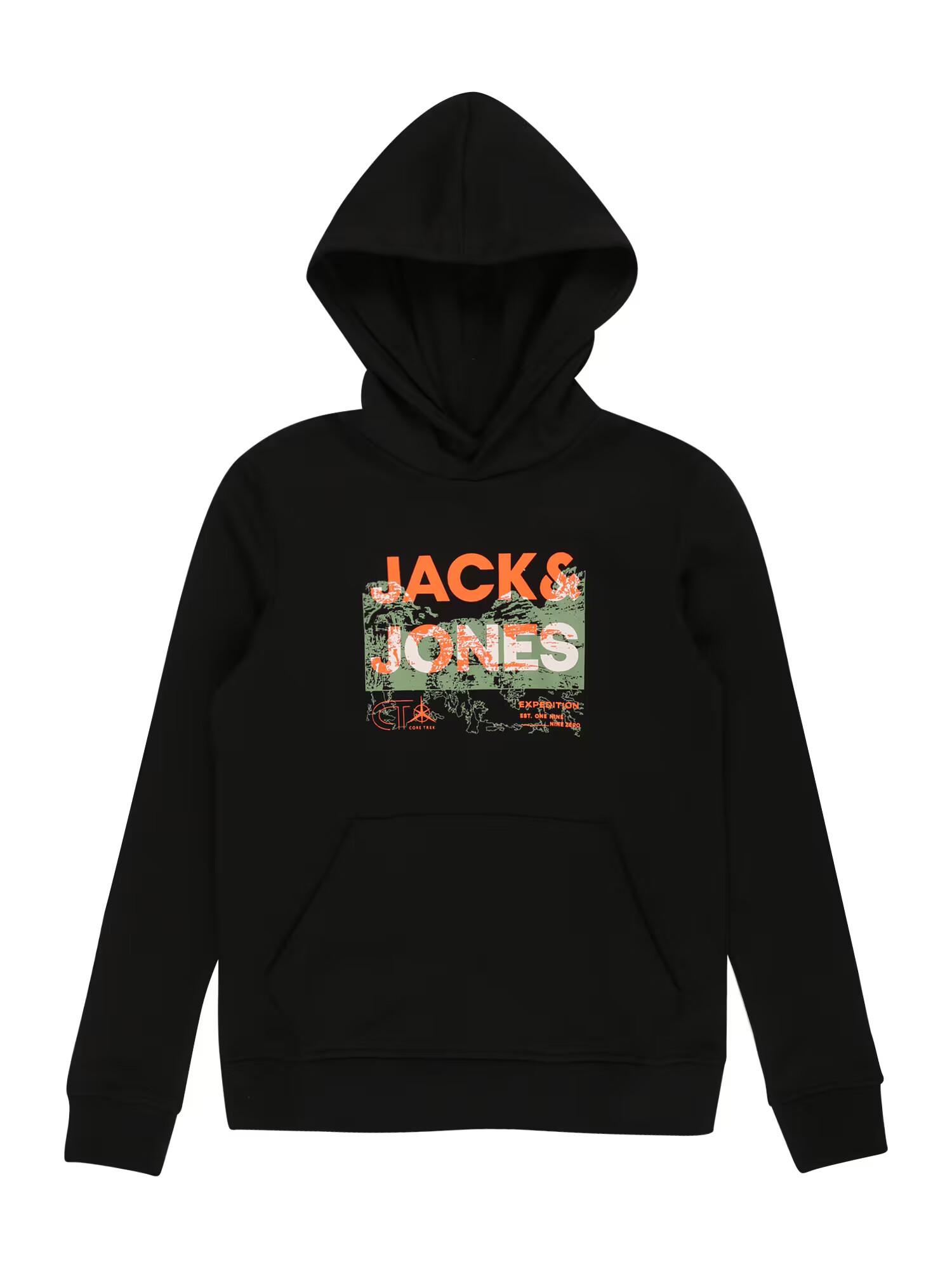 Jack & Jones Junior Majica 'TREK' svetlo zelena / oranžna / črna / bela - Pepit.si