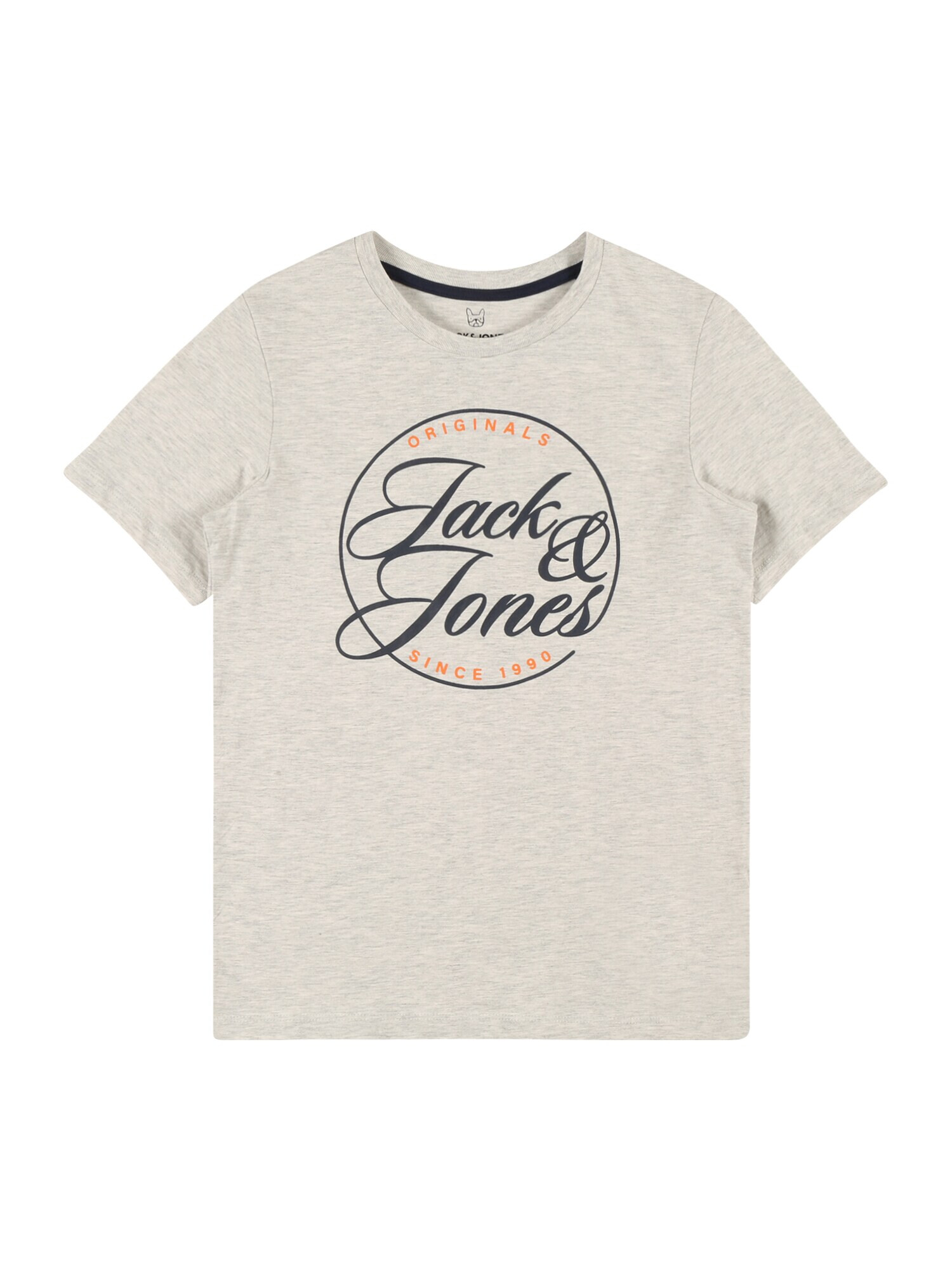 Jack & Jones Junior Majica 'Truce' pegasto siva / nočno modra / svetlo oranžna - Pepit.si