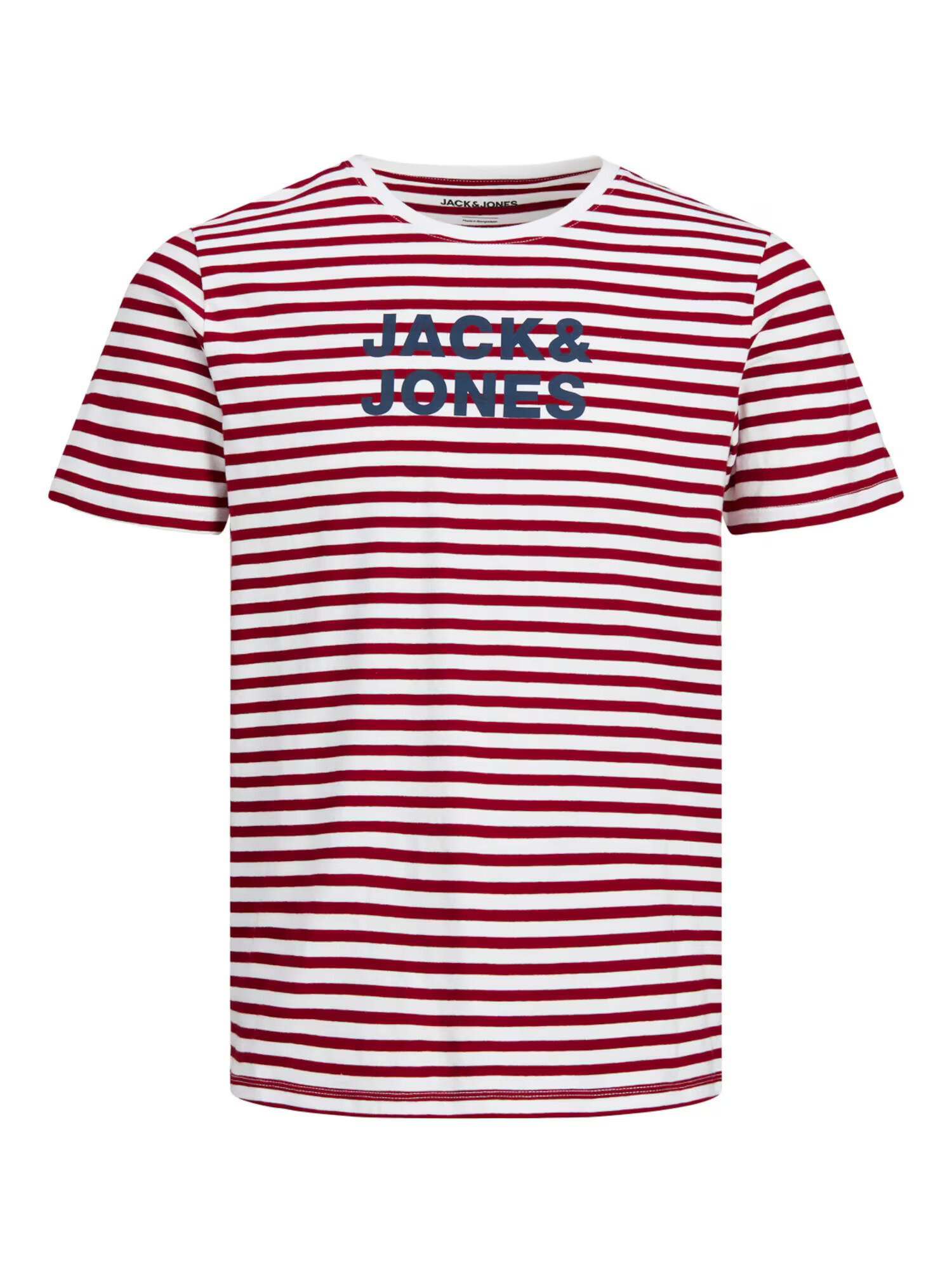 Jack & Jones Junior Majica 'Vardant' temno rdeča / bela / temno modra - Pepit.si