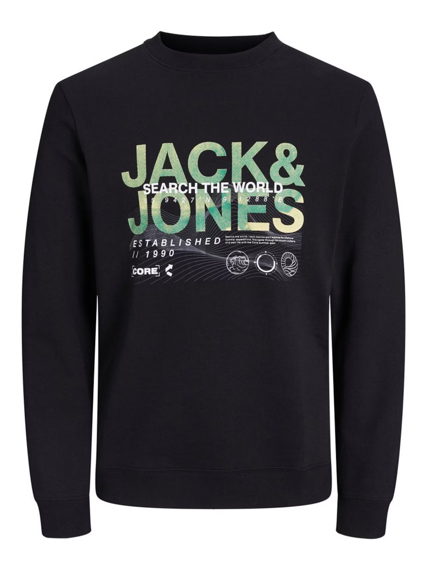 Jack & Jones Junior Majica zelena / črna / bela - Pepit.si