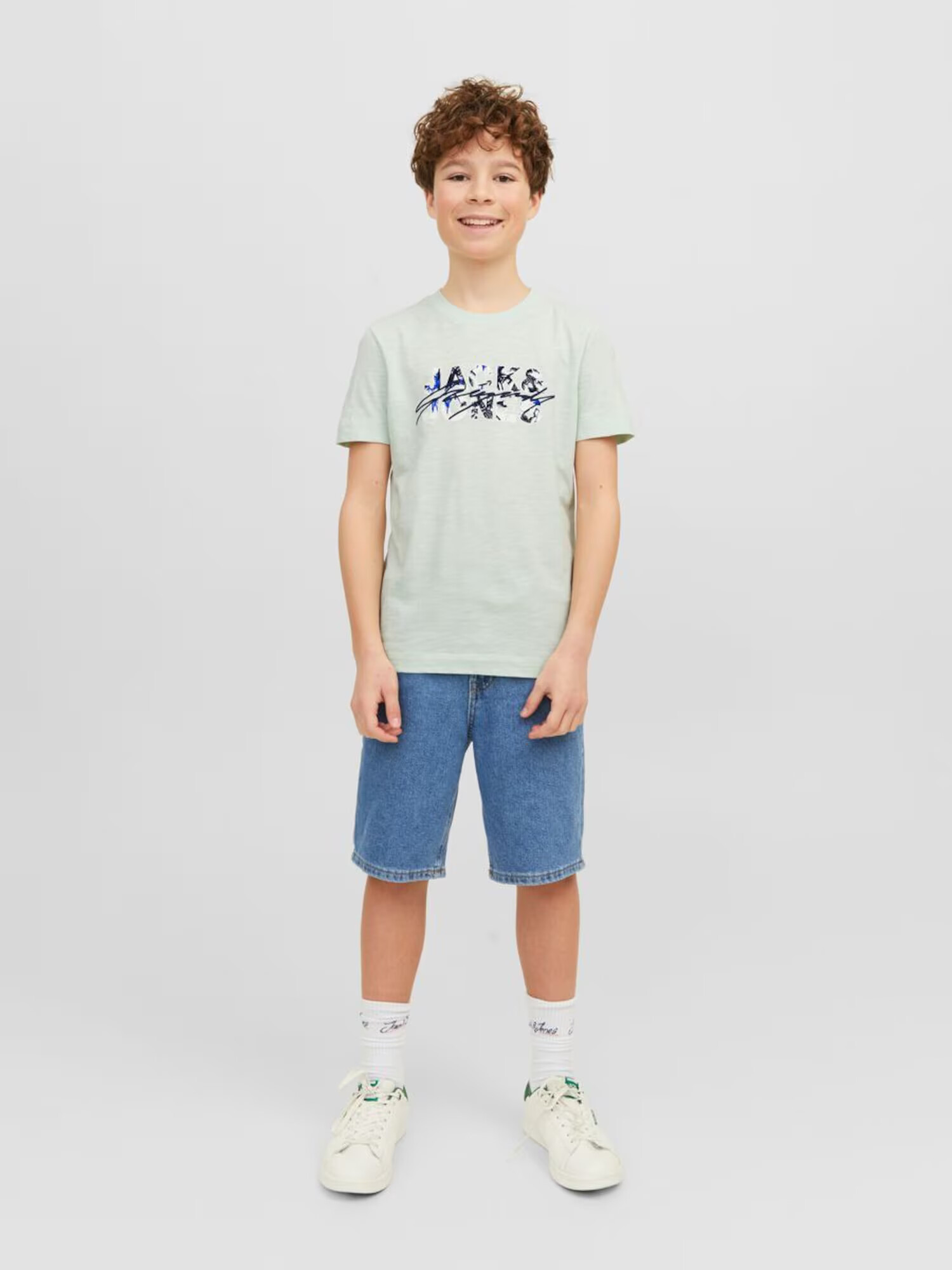 Jack & Jones Junior Majica zelena / mešane barve - Pepit.si