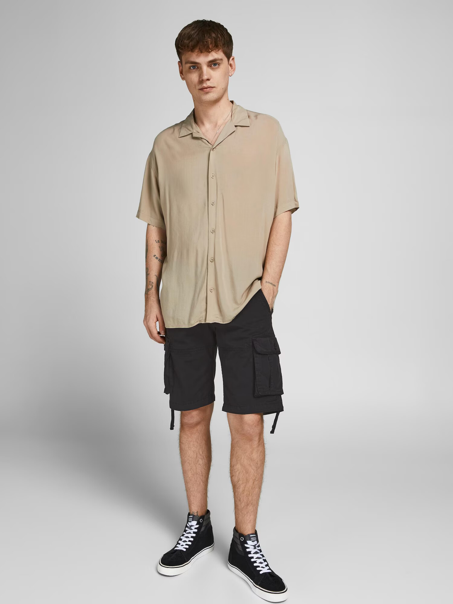 JACK & JONES Kargo hlače 'Zeus' črna - Pepit.si