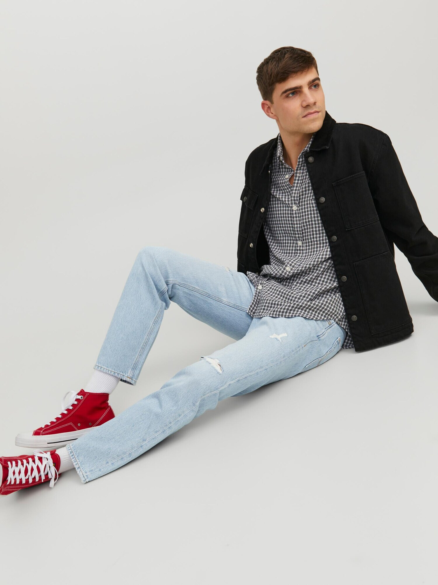 JACK & JONES Kavbojke 'Chris' moder denim - Pepit.si