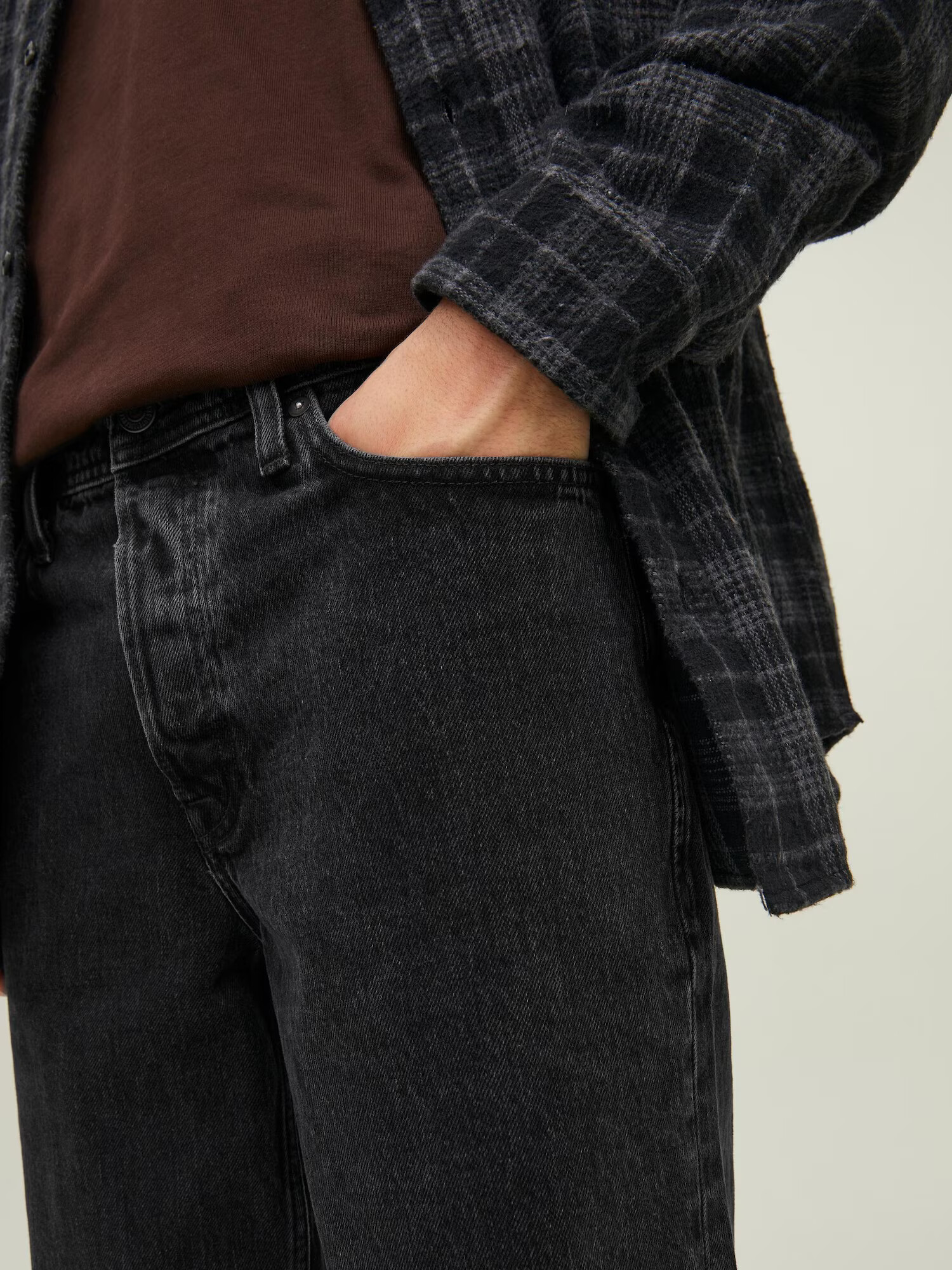 JACK & JONES Kavbojke 'Eddie' črn denim - Pepit.si