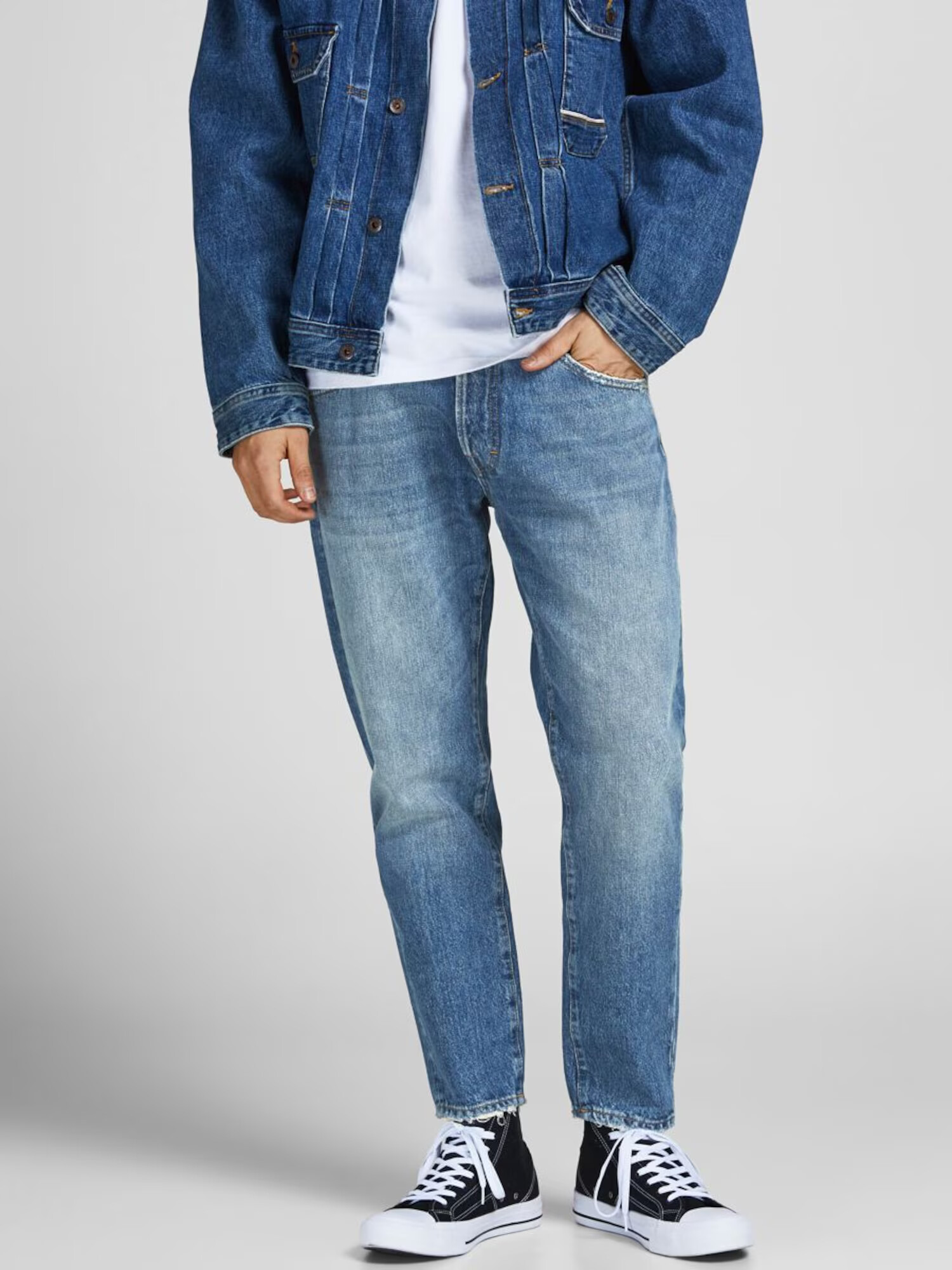 JACK & JONES Kavbojke 'FRANK' moder denim - Pepit.si