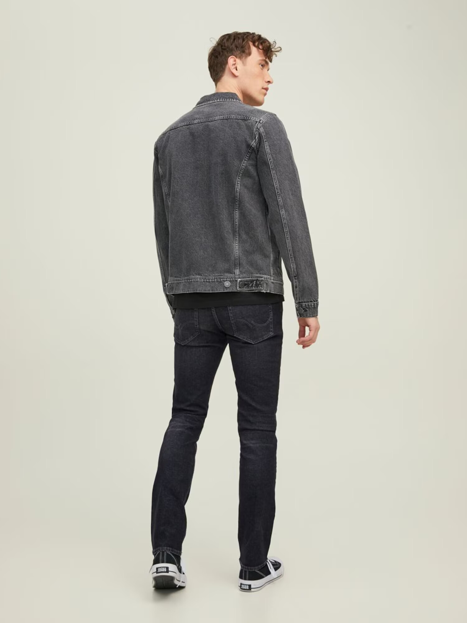 JACK & JONES Kavbojke 'Glenn' črn denim - Pepit.si