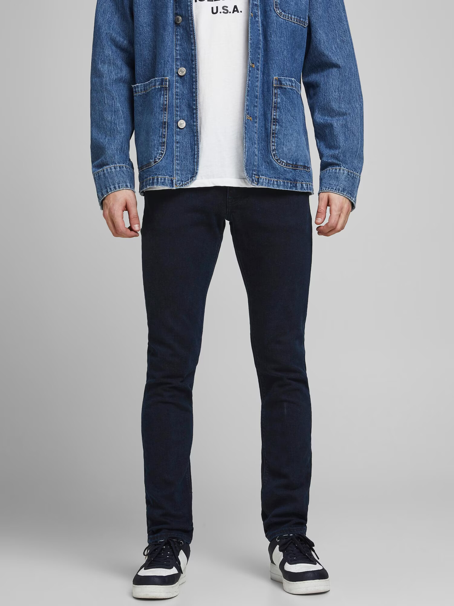 JACK & JONES Kavbojke 'Glenn Felix' temno modra - Pepit.si