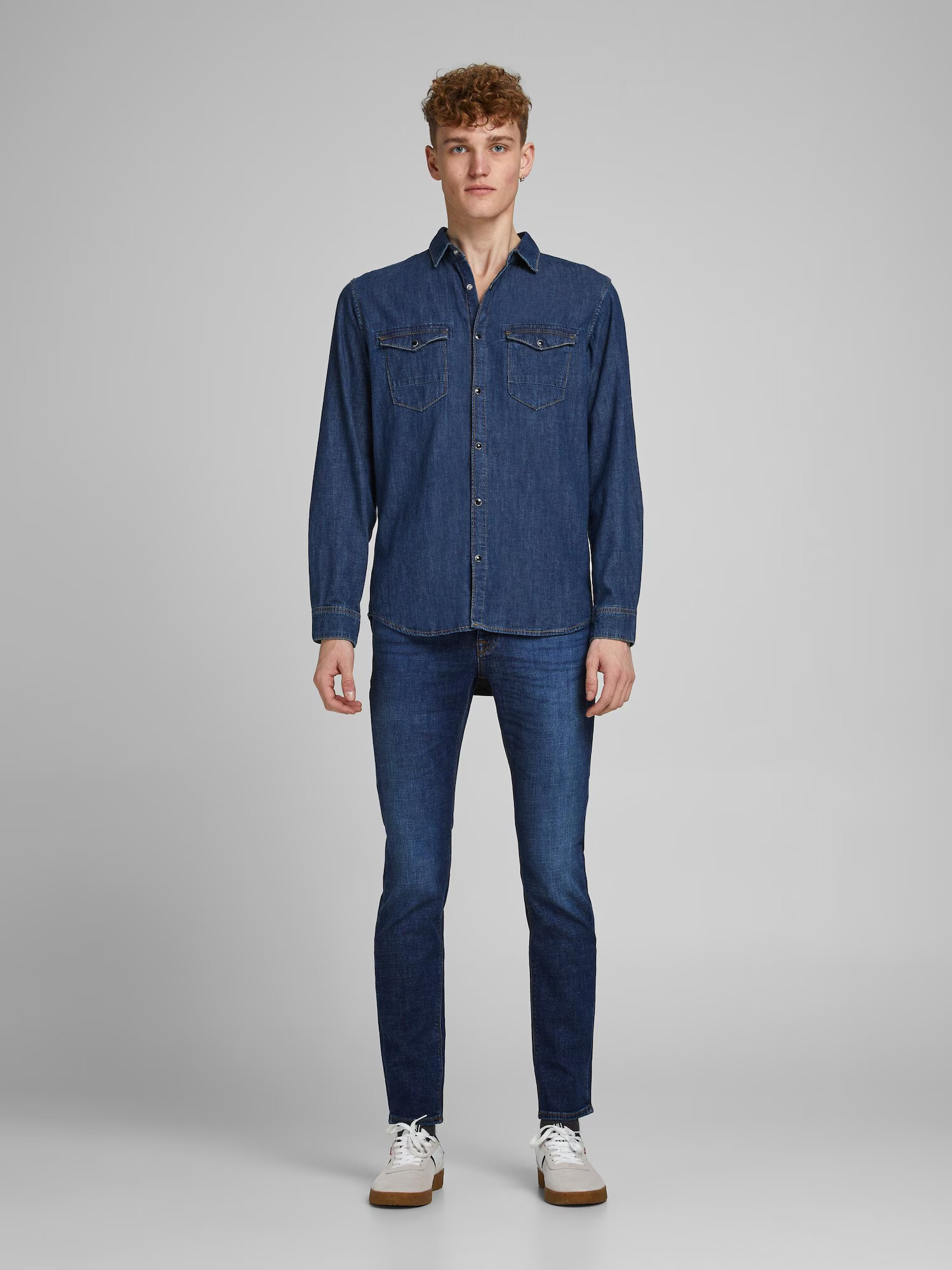 JACK & JONES Kavbojke 'Glenn Felix' temno modra - Pepit.si