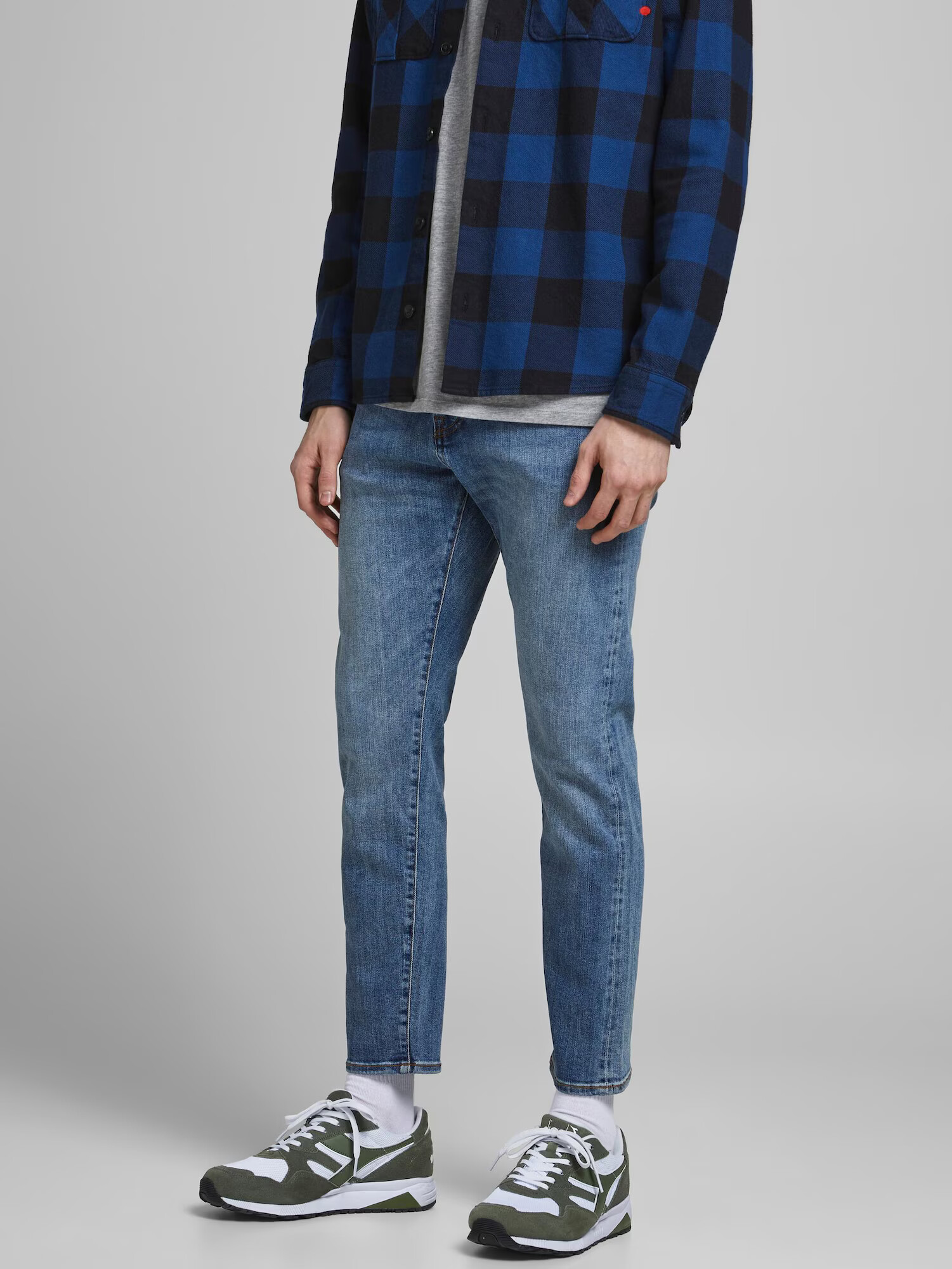 JACK & JONES Kavbojke 'Glenn' moder denim - Pepit.si