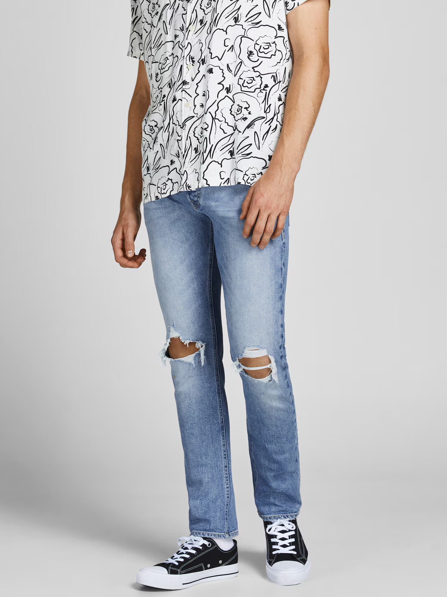 JACK & JONES Kavbojke 'Glenn' moder denim - Pepit.si