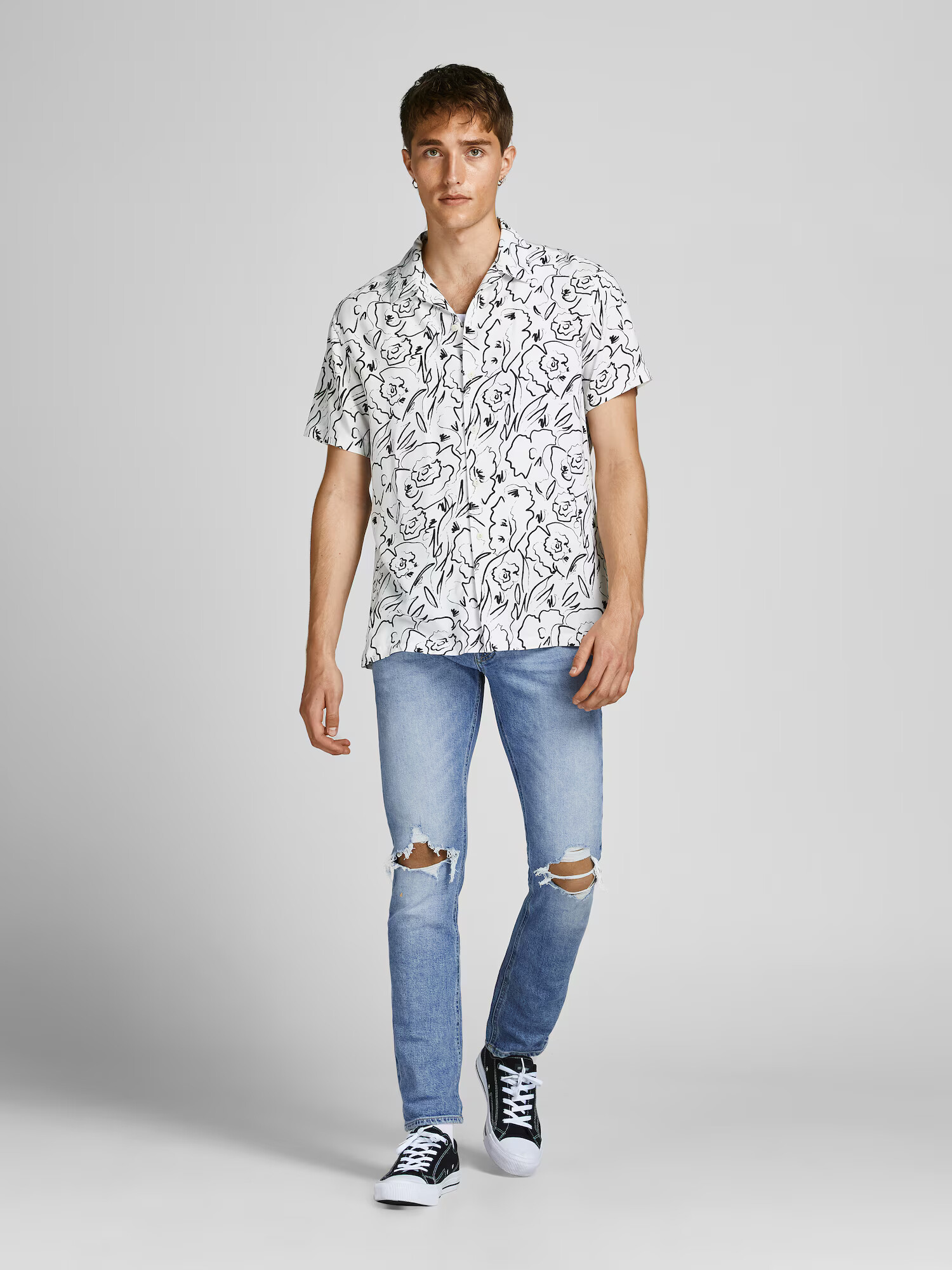 JACK & JONES Kavbojke 'Glenn' moder denim - Pepit.si