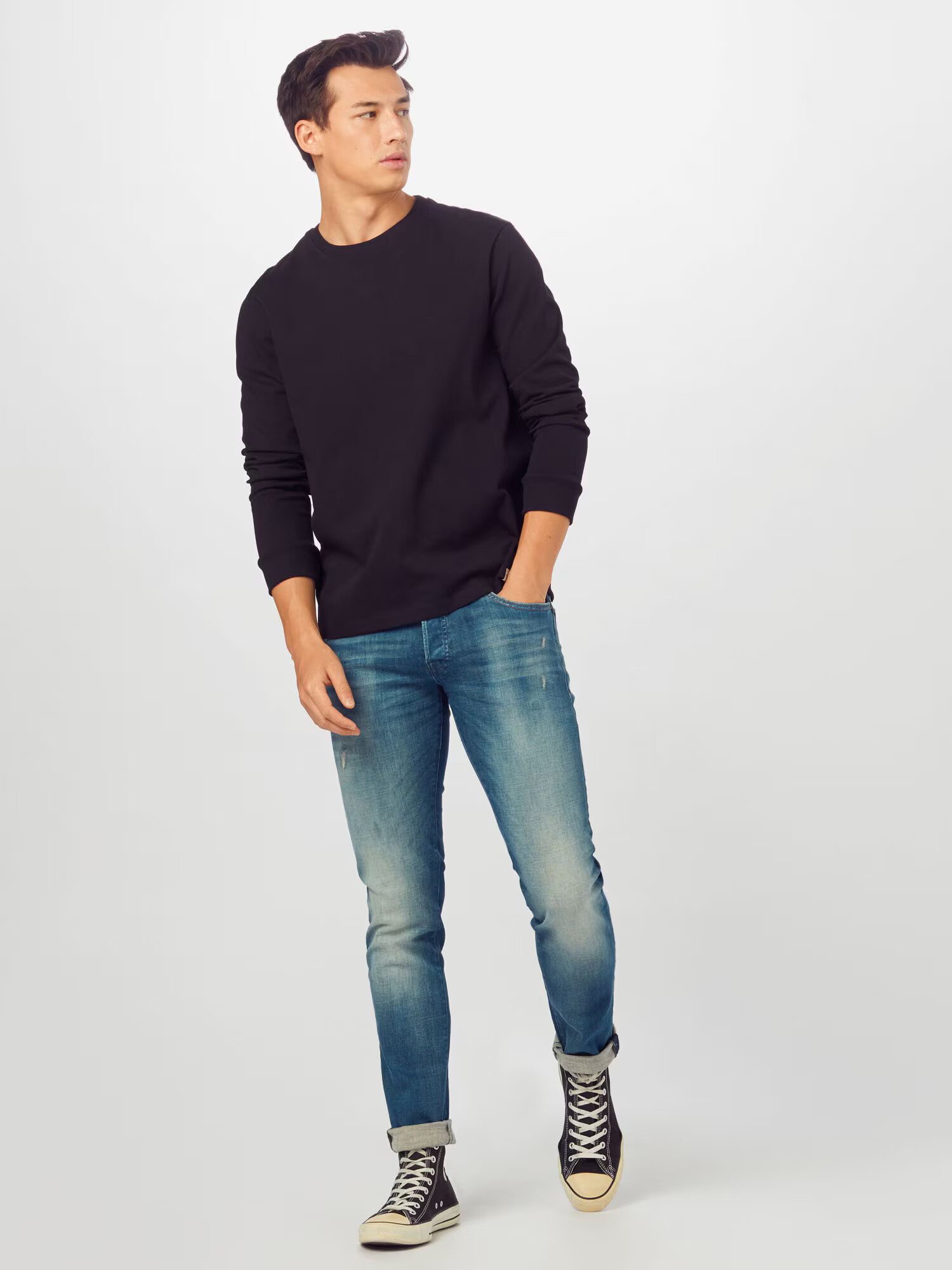 JACK & JONES Kavbojke 'Glenn' moder denim - Pepit.si