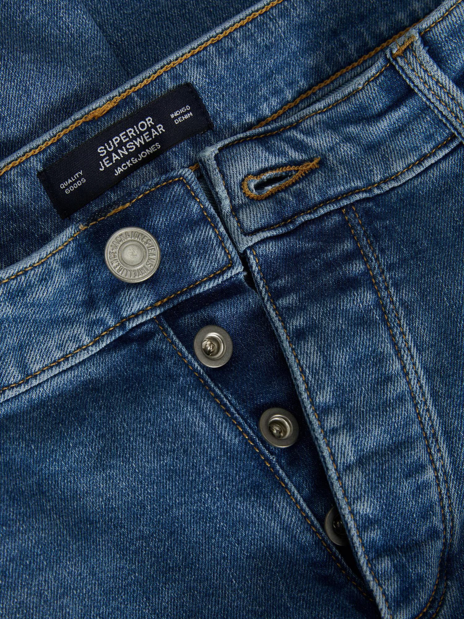 JACK & JONES Kavbojke 'GLENN' moder denim - Pepit.si